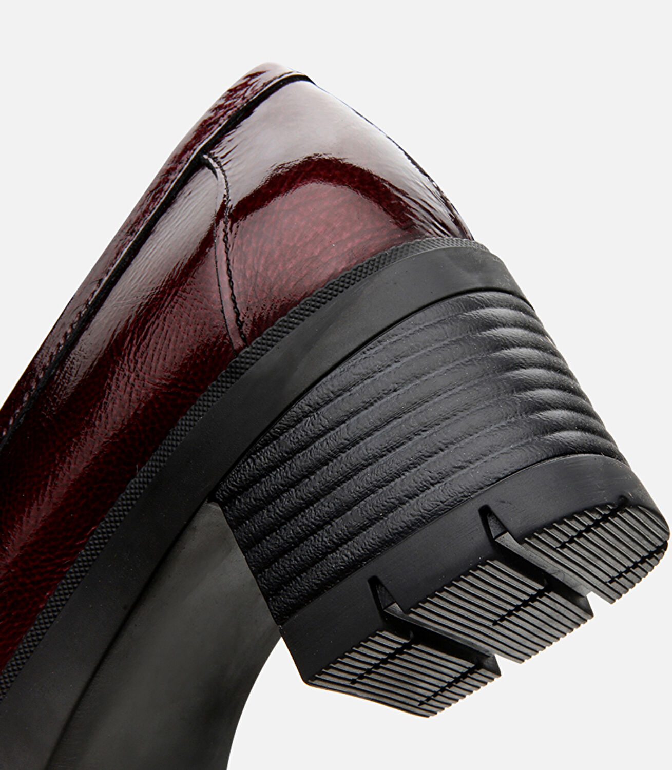Kadın Deri Bordo Loafer