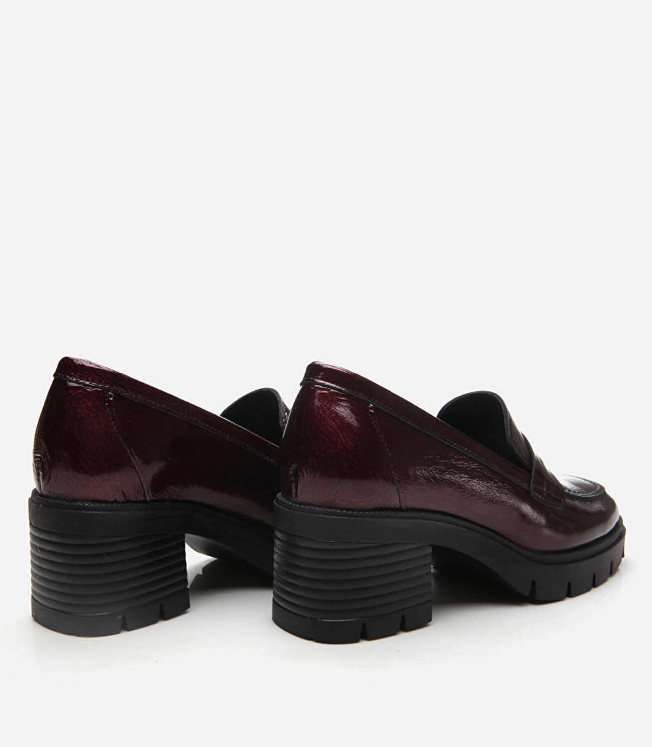 Kadın Deri Bordo Loafer
