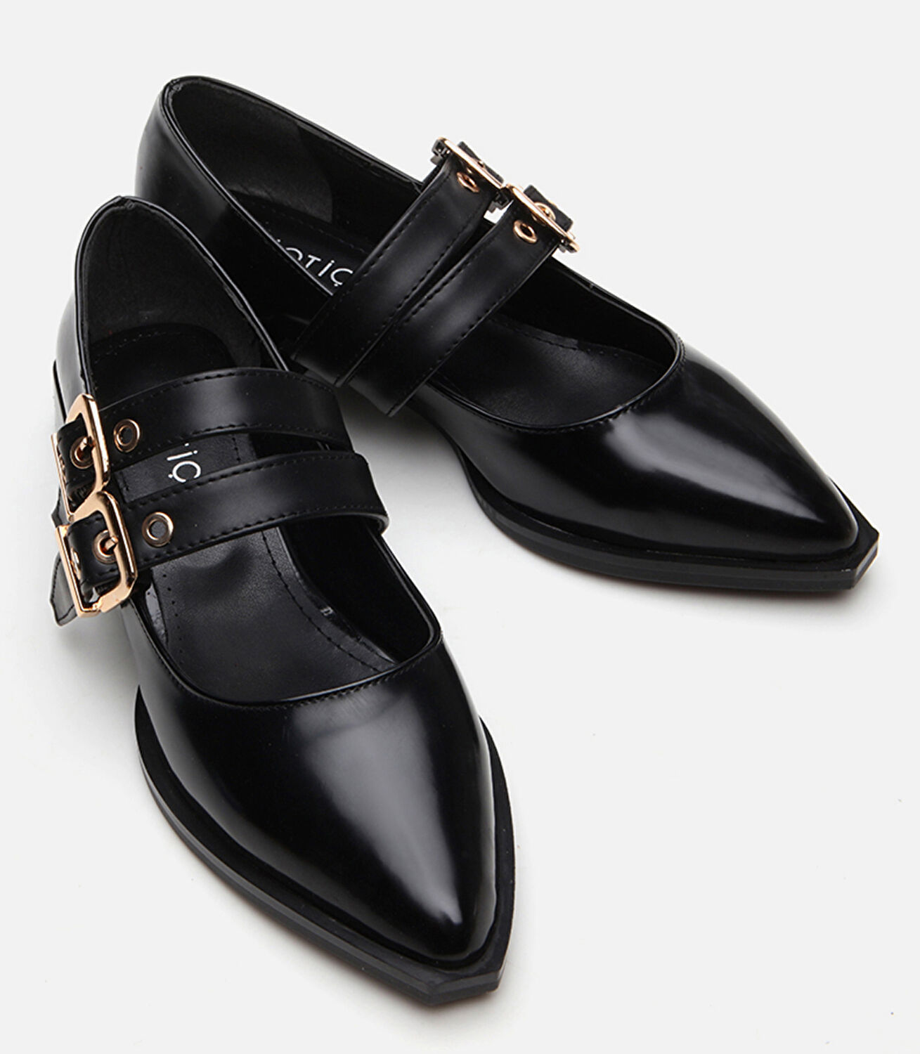 Mary Jane Siyah Kadın Loafer