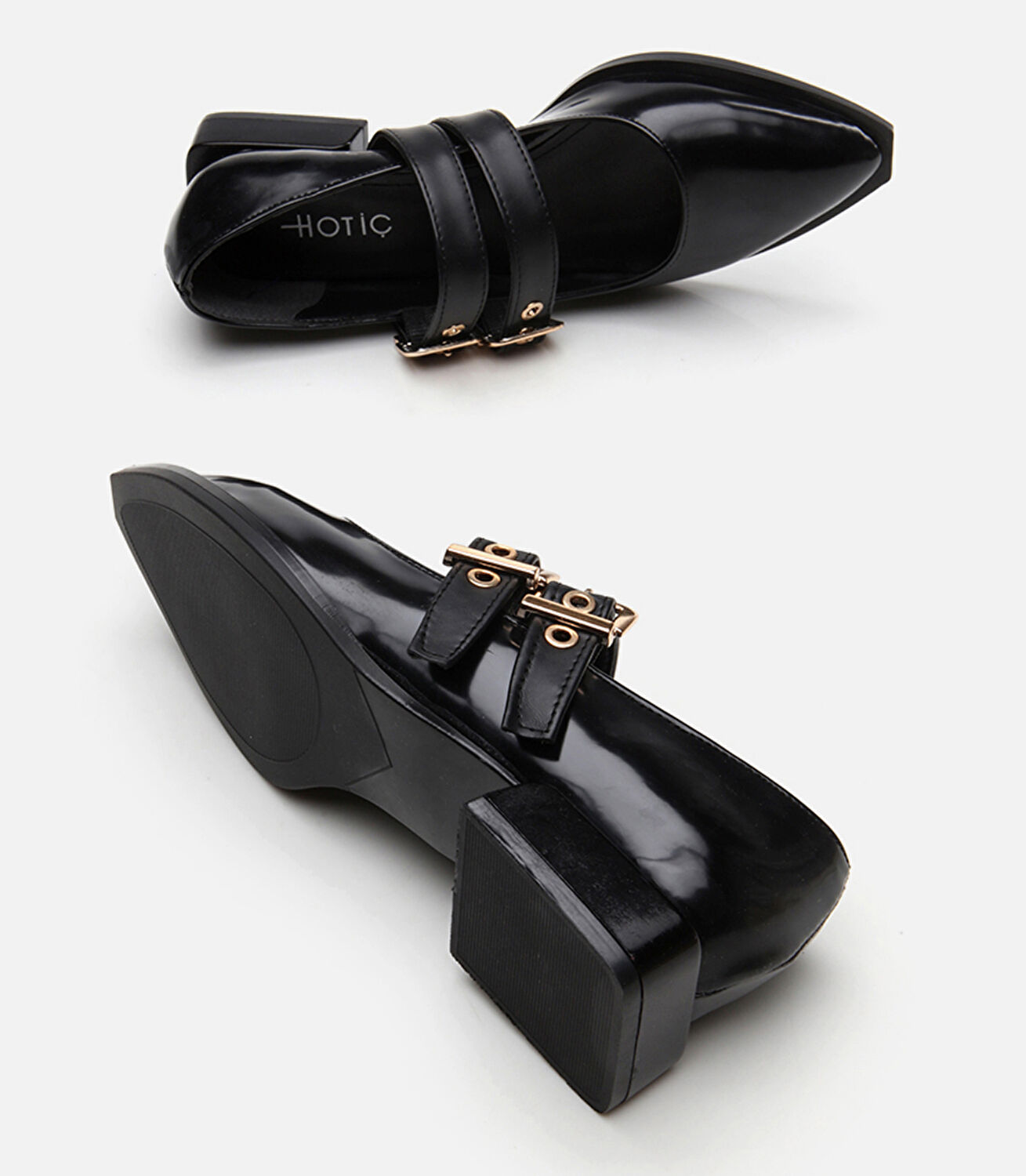 Mary Jane Siyah Kadın Loafer