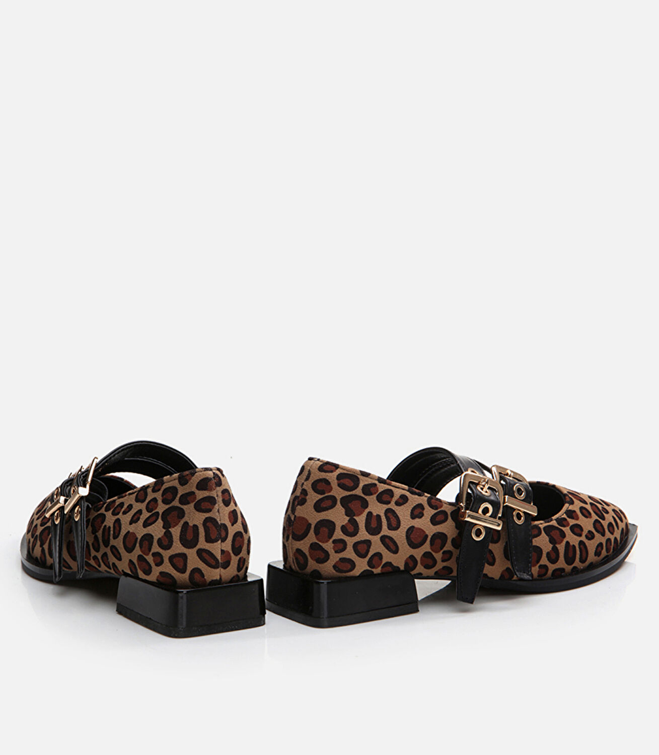 Kadın Mary Jane Leopar Desenli Loafer