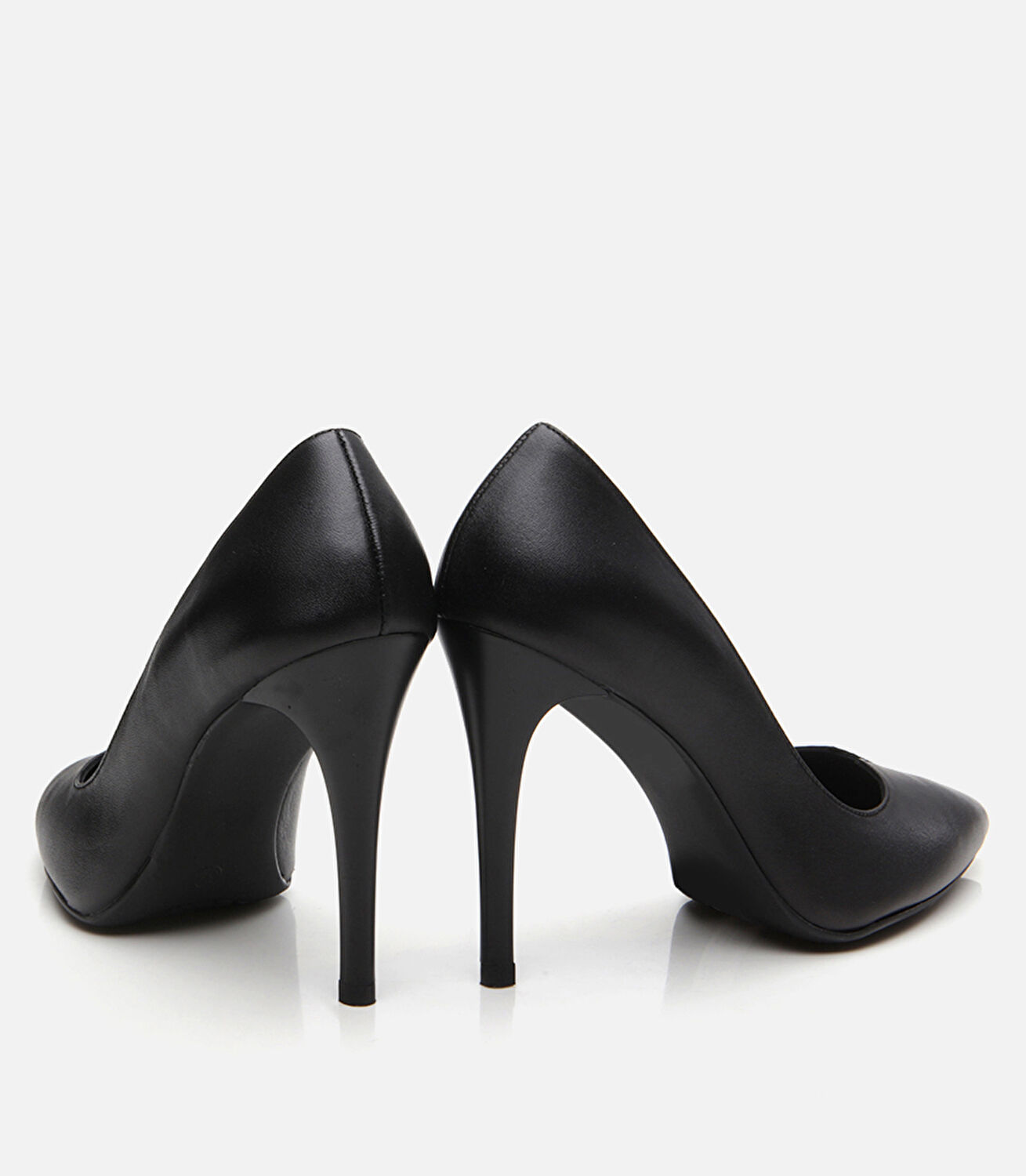 Kadın Deri Siyah Stiletto