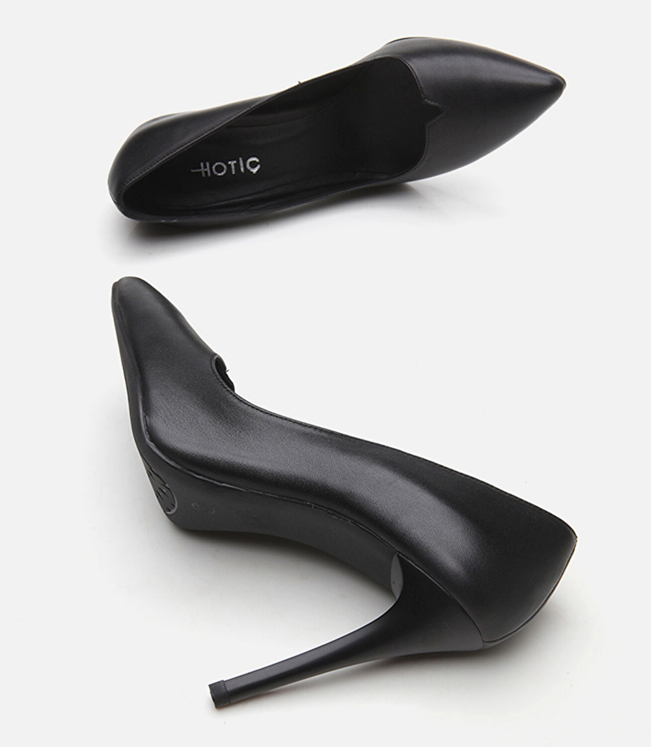 Kadın Deri Siyah Stiletto