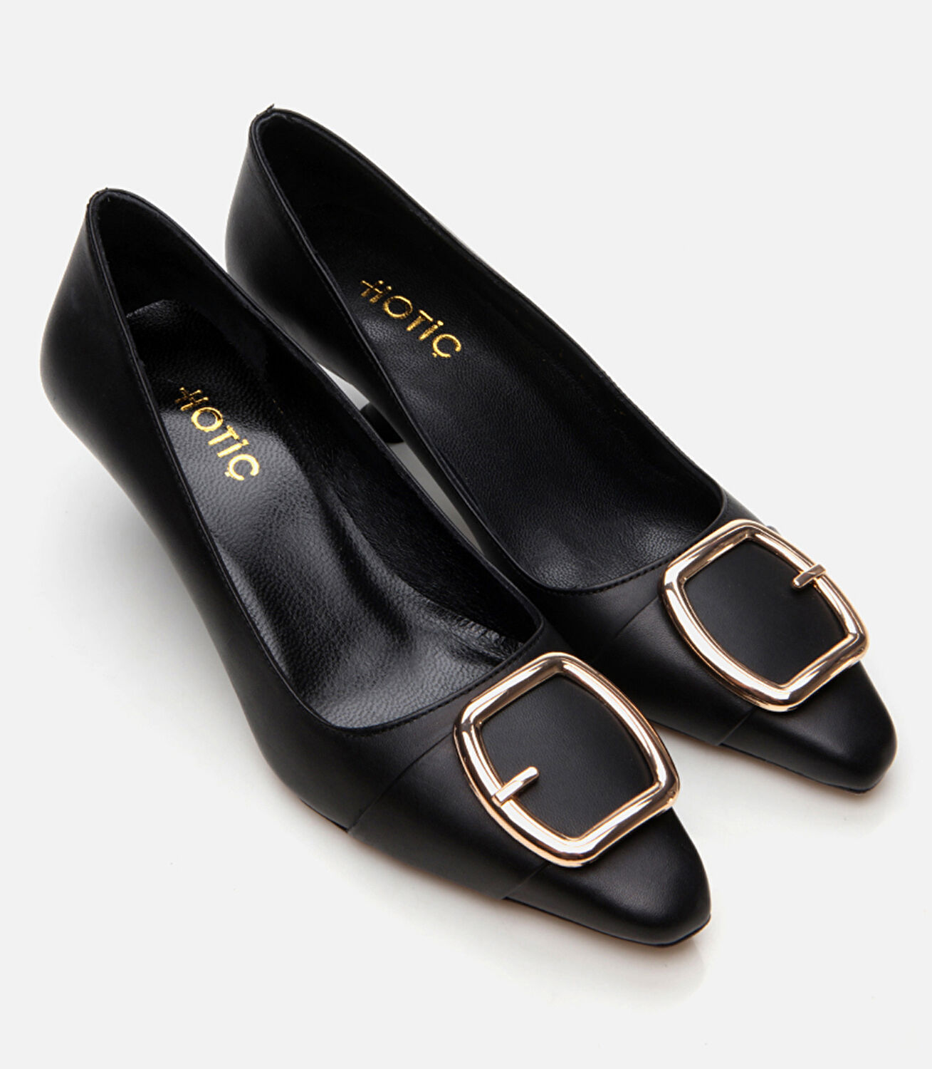 Kadın Deri Siyah Stiletto