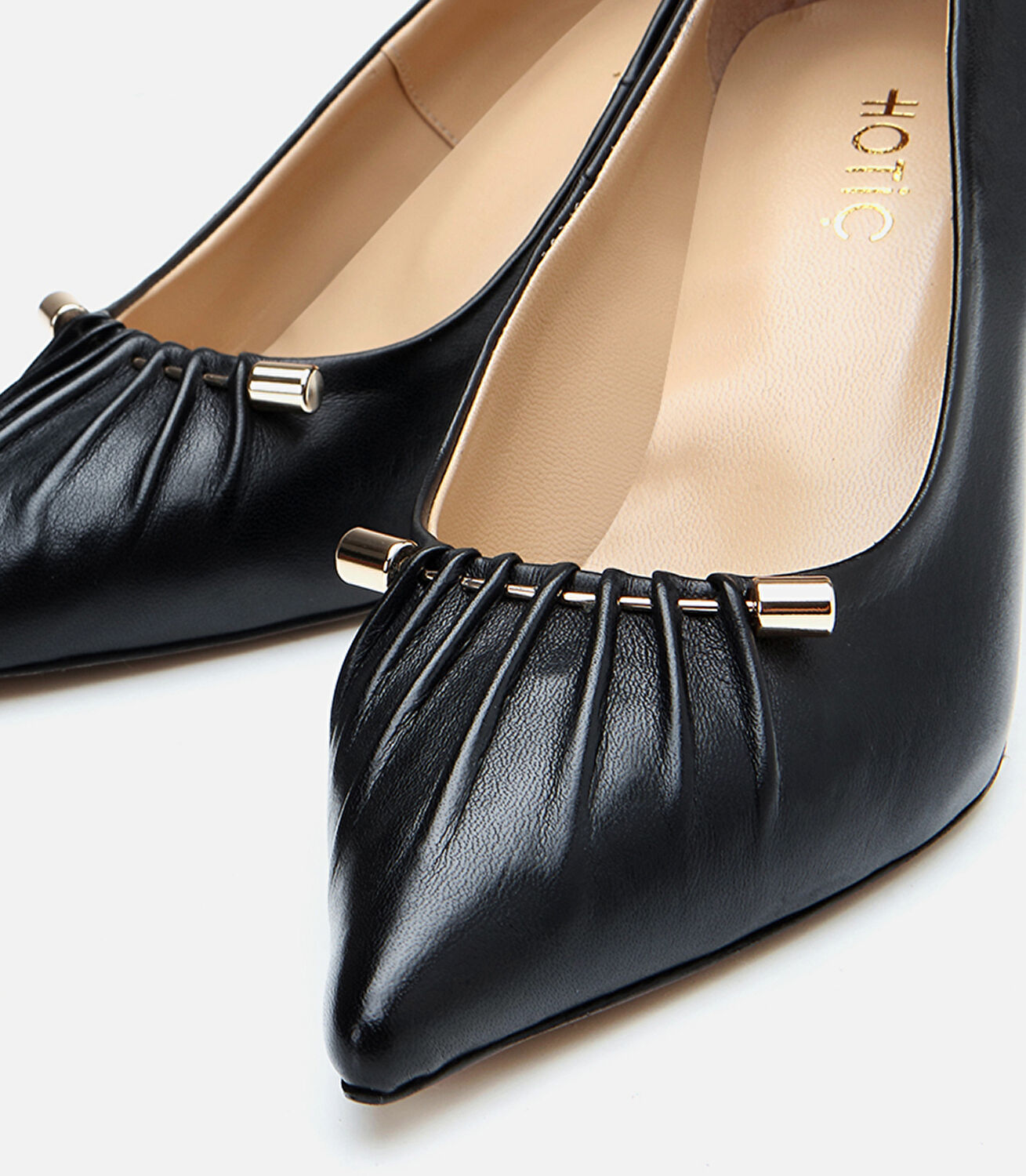 Kadın Deri Siyah Stiletto