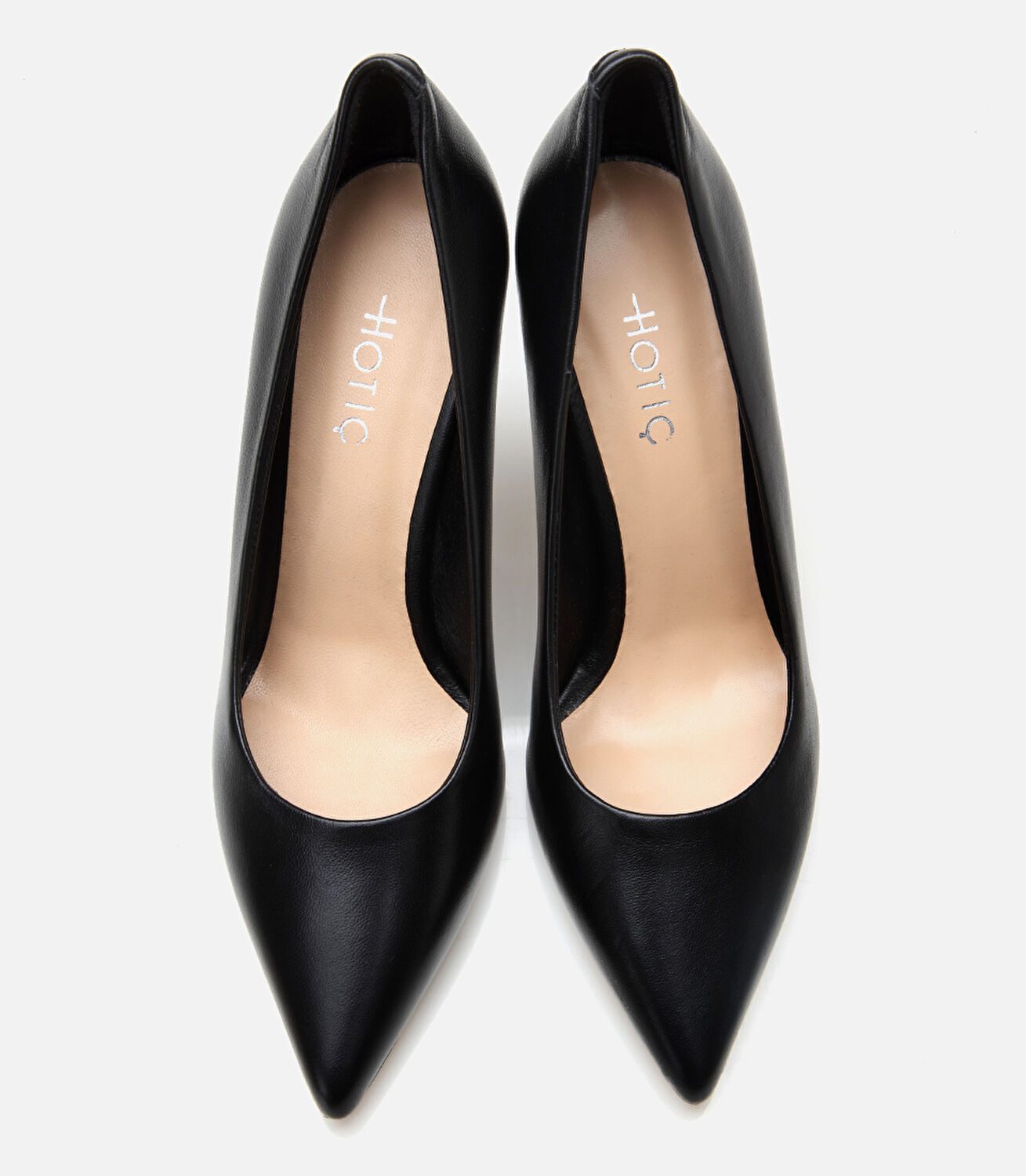 Kadın Deri Siyah İnce Topuklu Stiletto