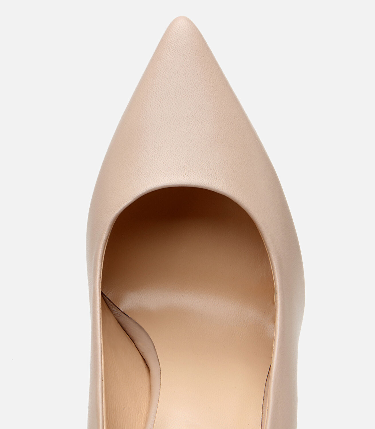 Kadın Deri Bej İnce Topuklu Stiletto