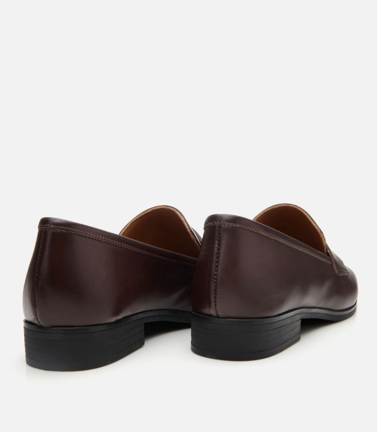 Kadın Deri Kahverengi Esnek Tabanlı Klasik Loafer