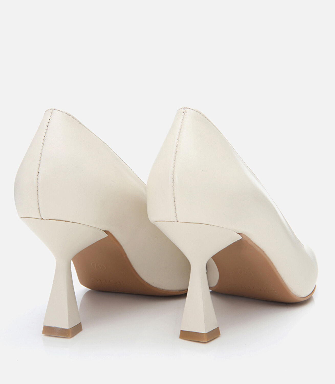 Kadın Deri Ekru Stiletto