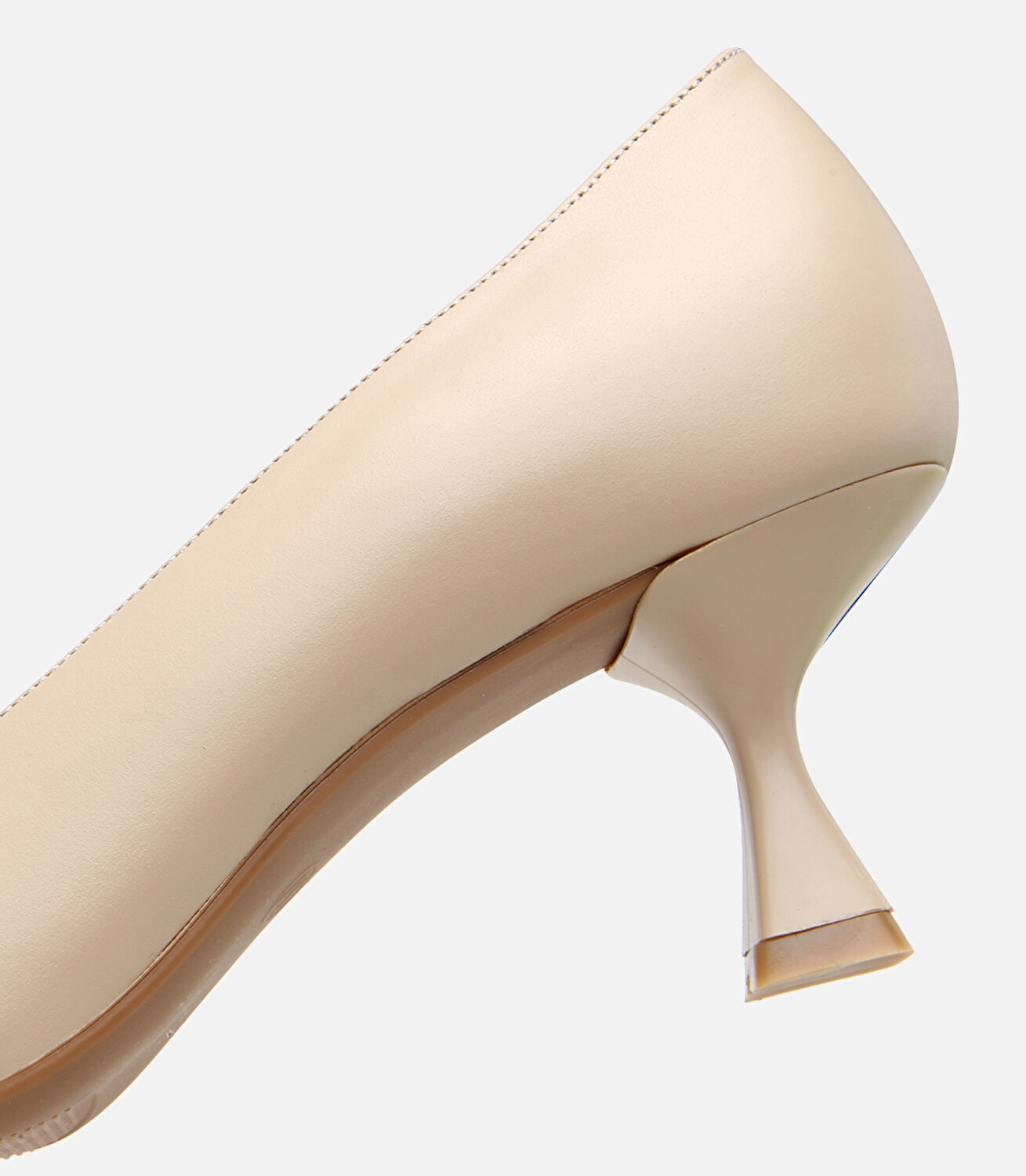 Kadın Deri Bej Esnek Tabanlı Stiletto