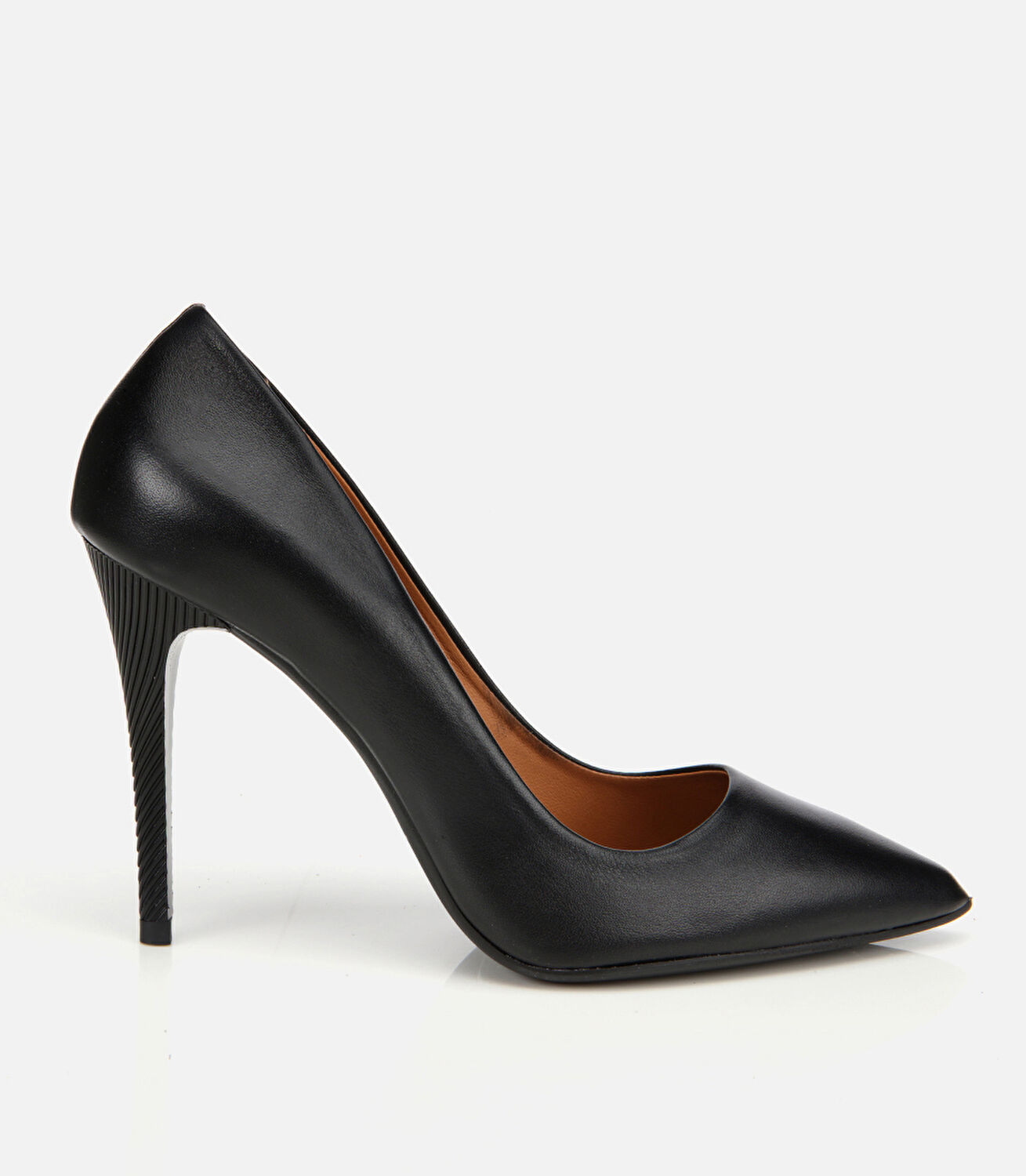 Kadın Deri Siyah Stiletto