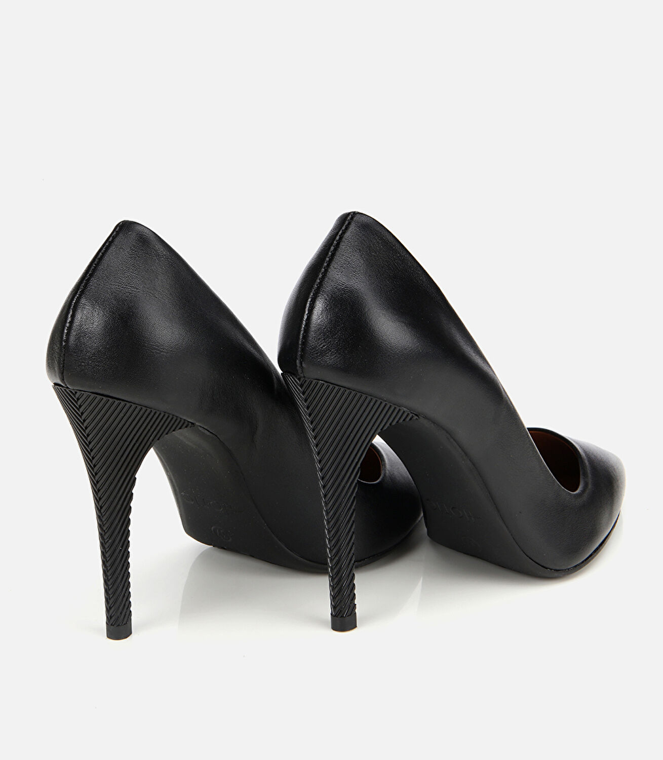 Kadın Deri Siyah Stiletto