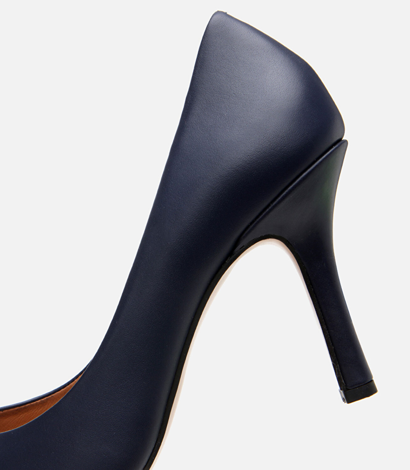 Kadın Deri Lacivert Yüksek Topuklu Stiletto