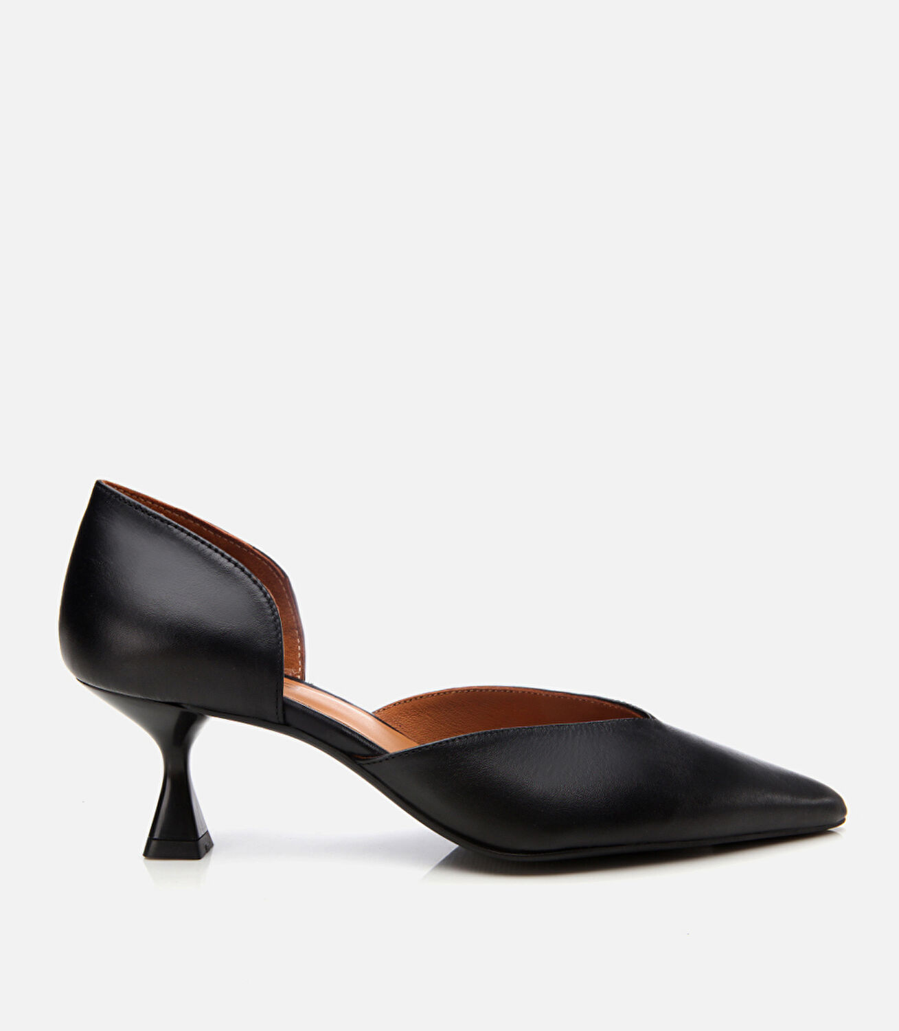 Kadın Deri Siyah İnce Topuklu Stiletto