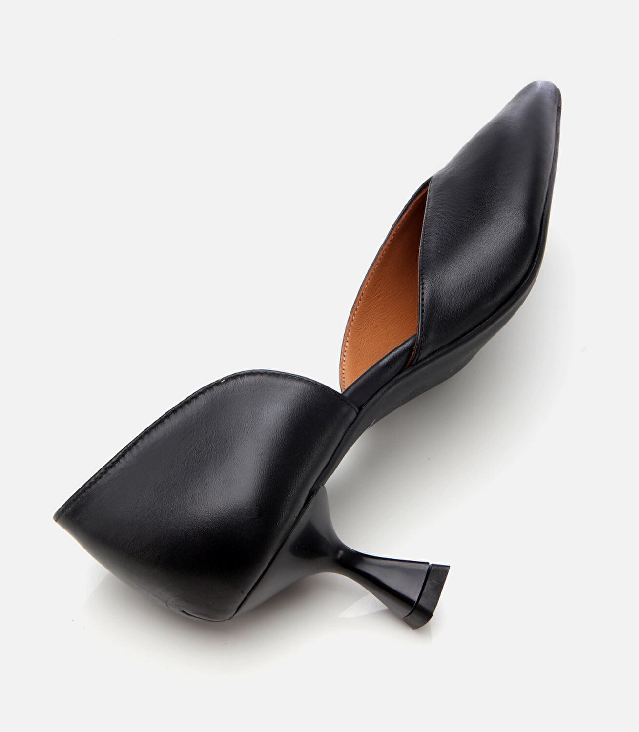 Kadın Deri Siyah İnce Topuklu Stiletto