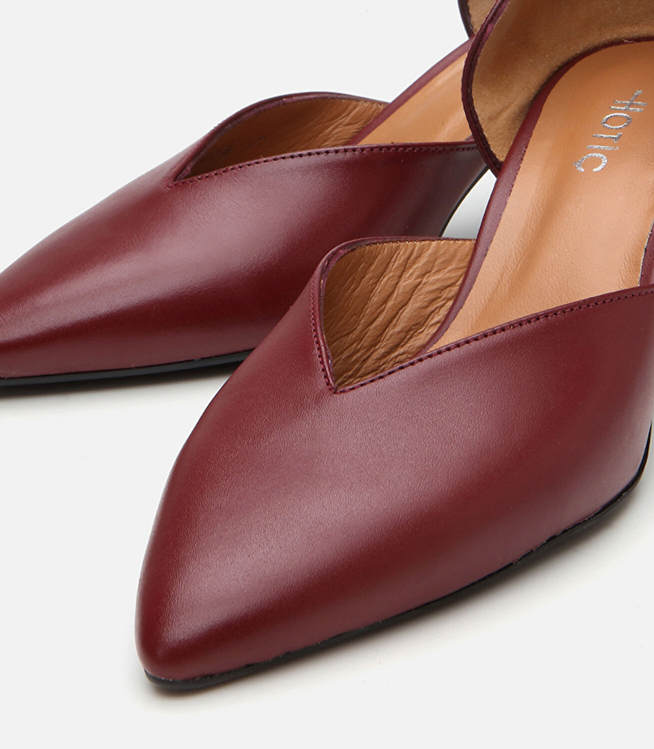 Kadın Deri Bordo İnce Topuklu Stiletto