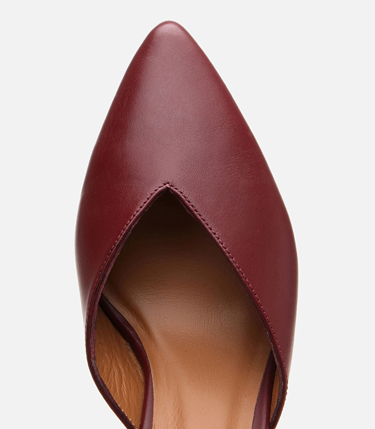 Kadın Deri Bordo İnce Topuklu Stiletto