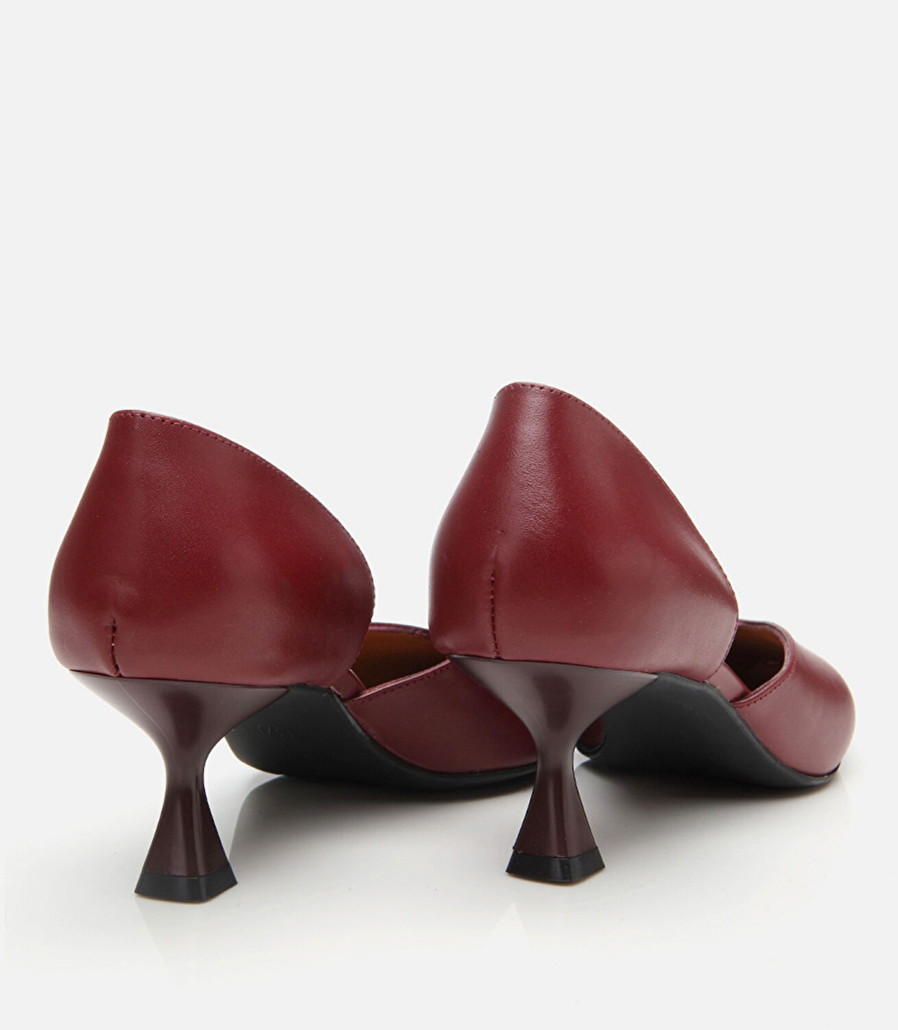Kadın Deri Bordo İnce Topuklu Stiletto