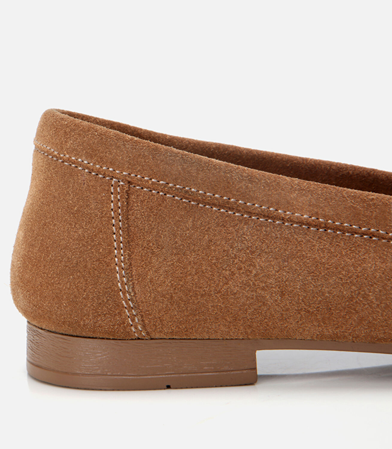 Kadın Süet Deri Taba Tokalı Klasik Loafer