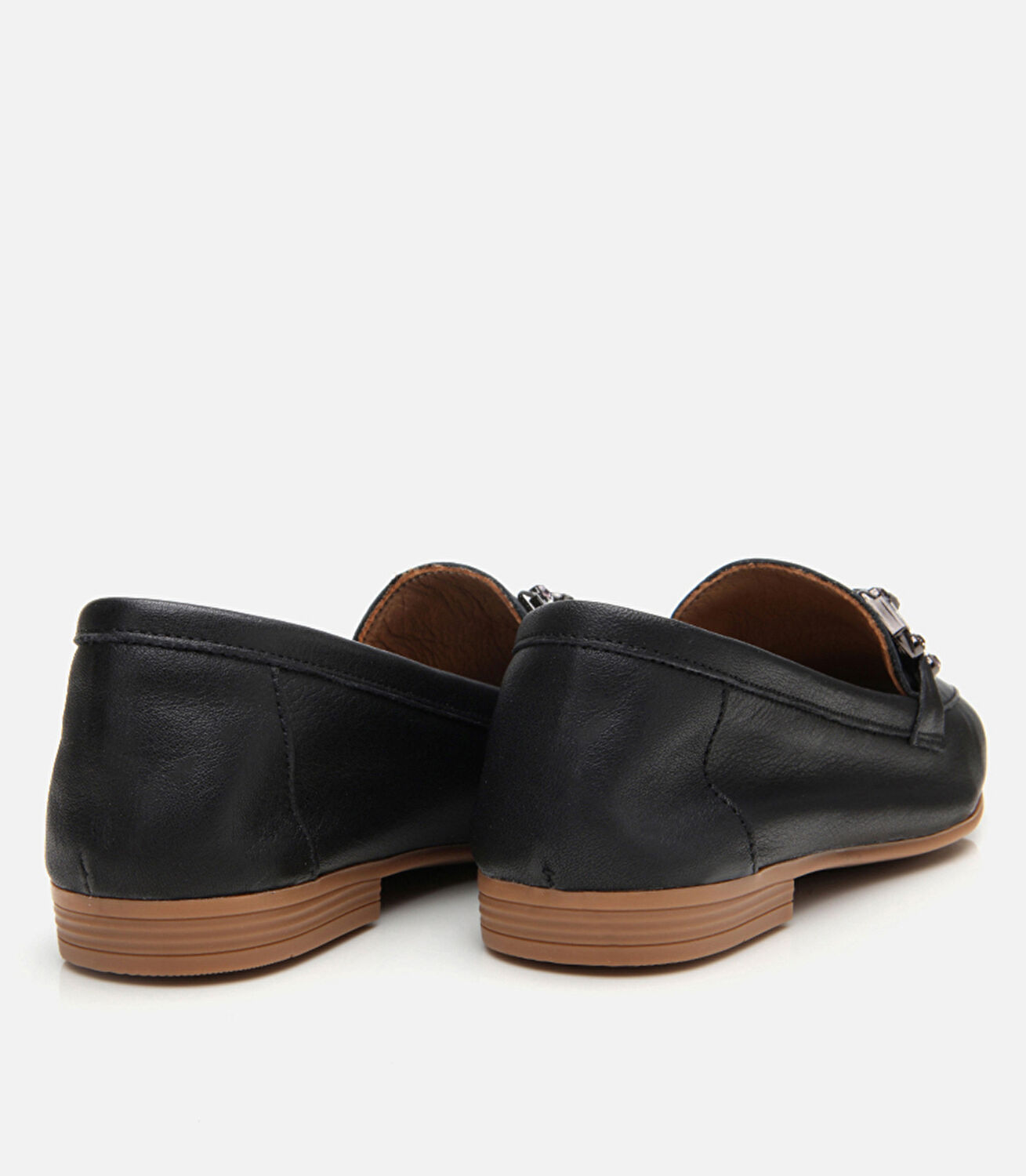 Kadın Deri siyah Loafer