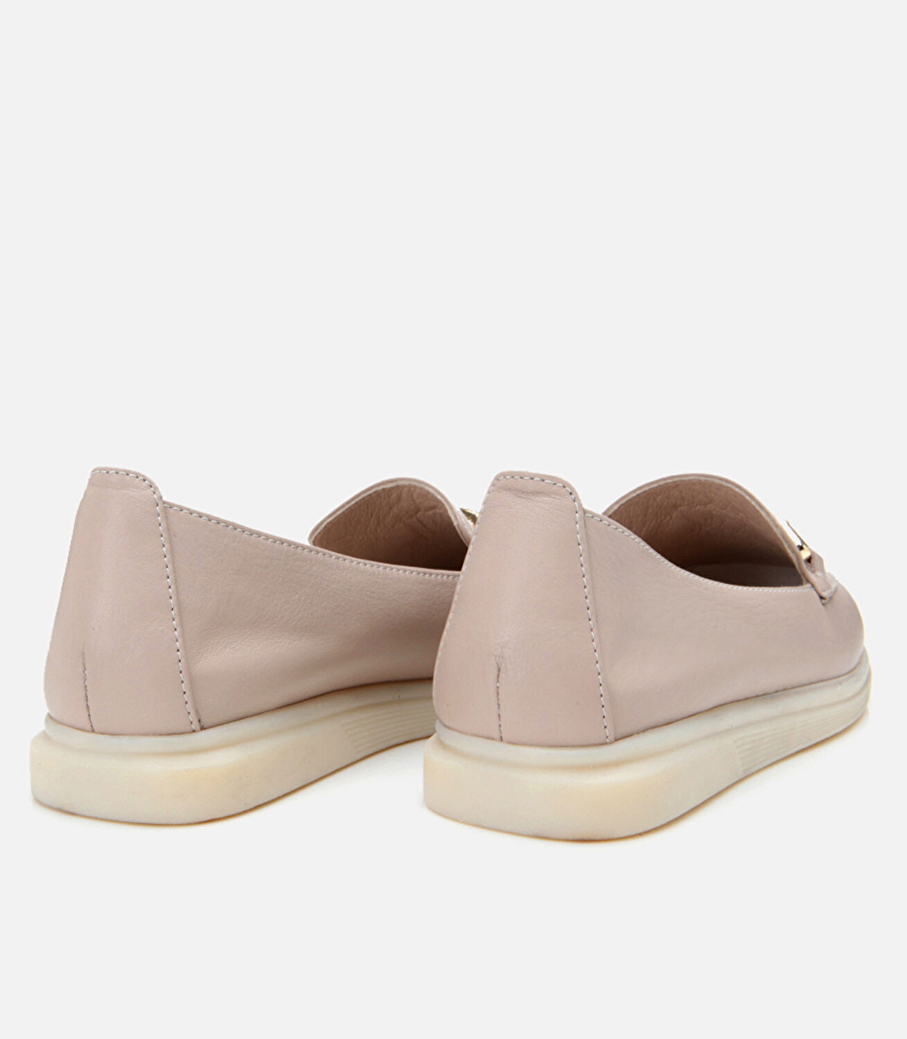 Kadın Deri Vizon Tokalı Günlük Loafer