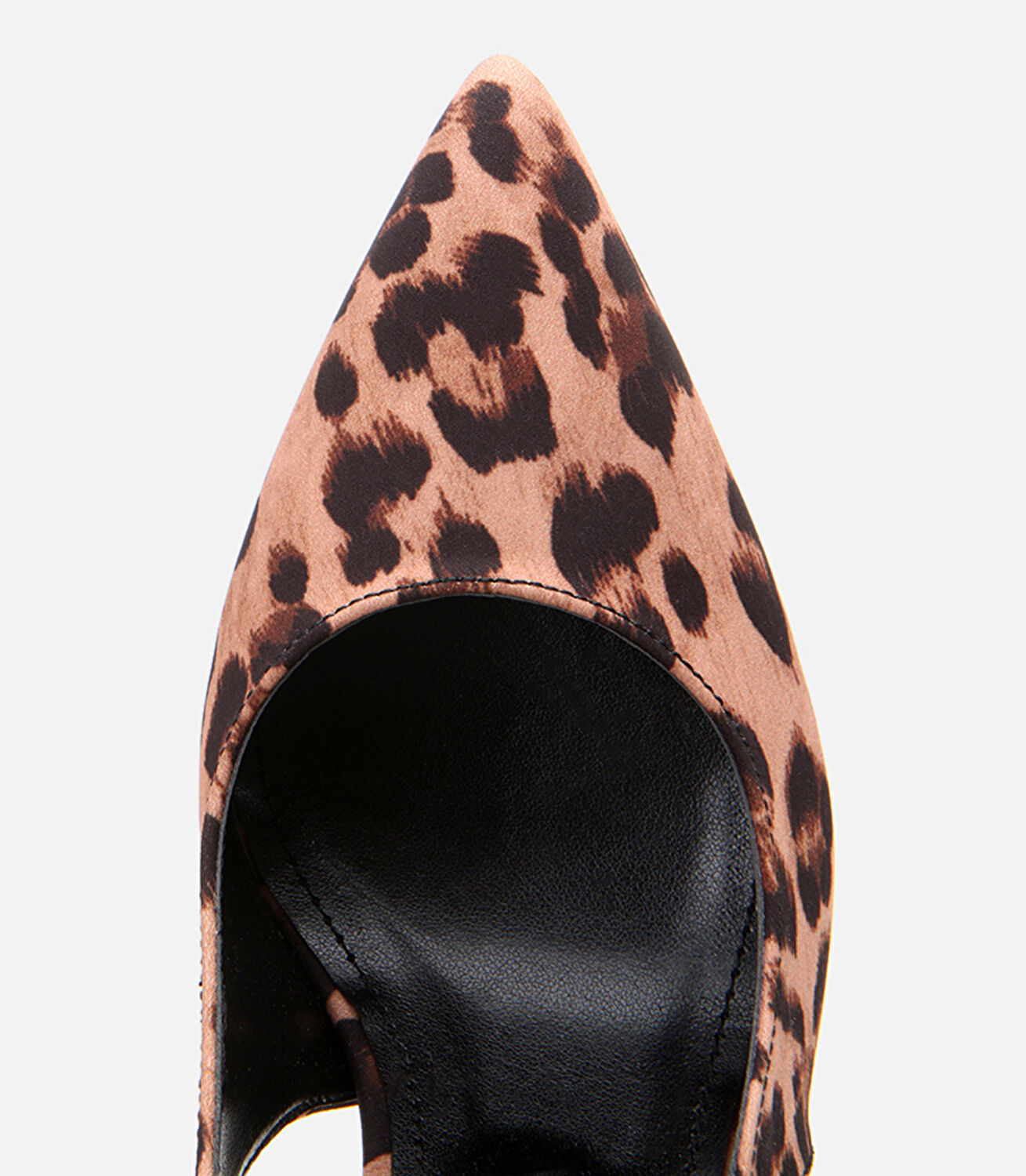 Kadın Taba Leopar Desenli Arkası Açık Stiletto