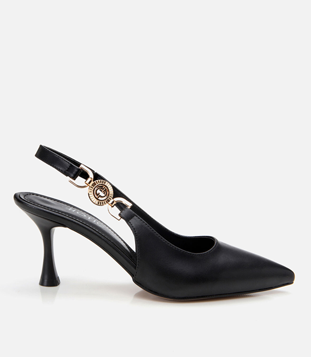 Kadın Siyah Arkası Açık Stiletto