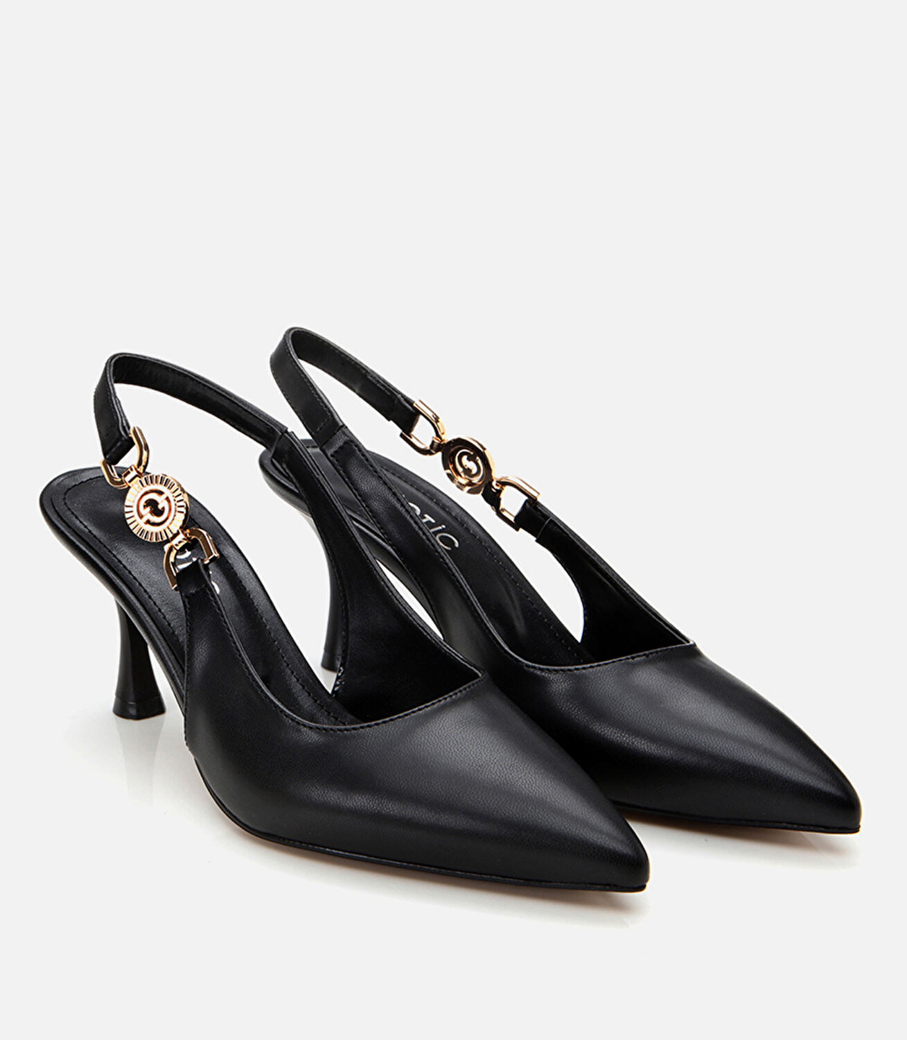 Kadın Siyah Arkası Açık Stiletto