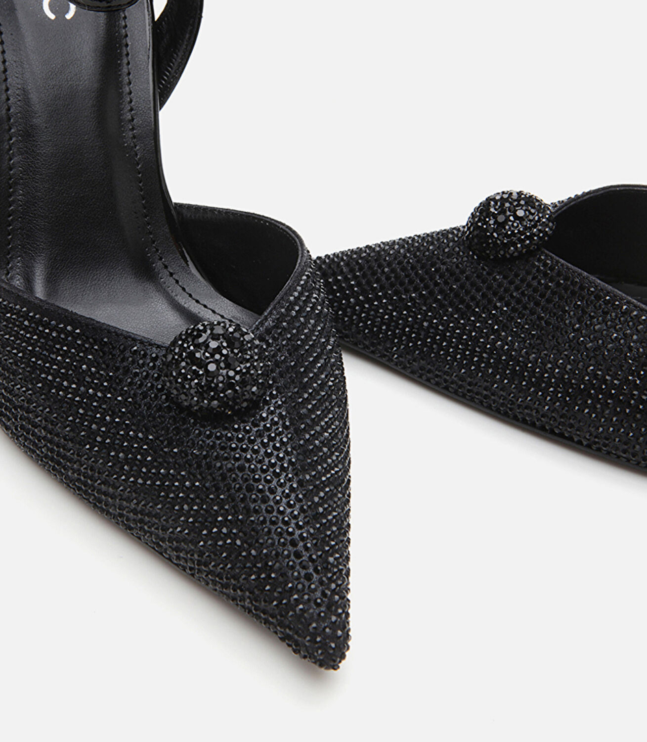 Siyah Kadın Taşlı Stiletto