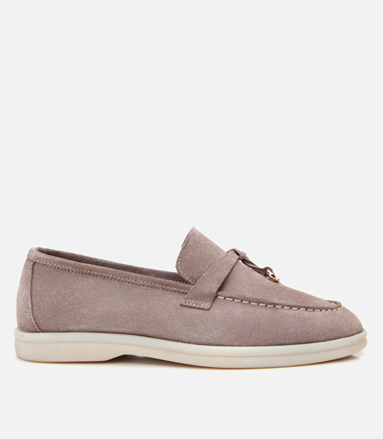 Kadın Süet Deri Vizon Klasik Loafer