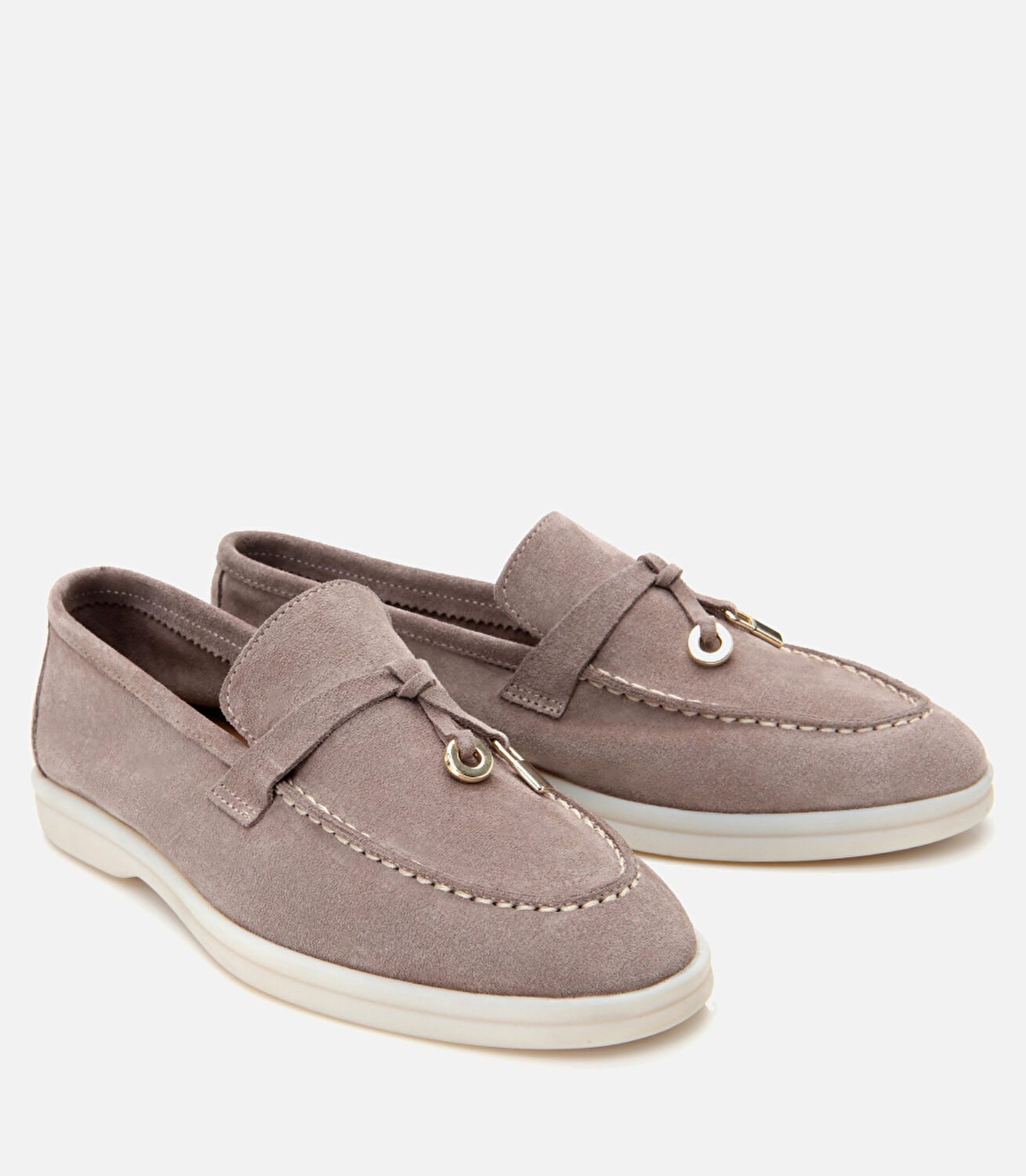 Kadın Süet Deri Vizon Klasik Loafer