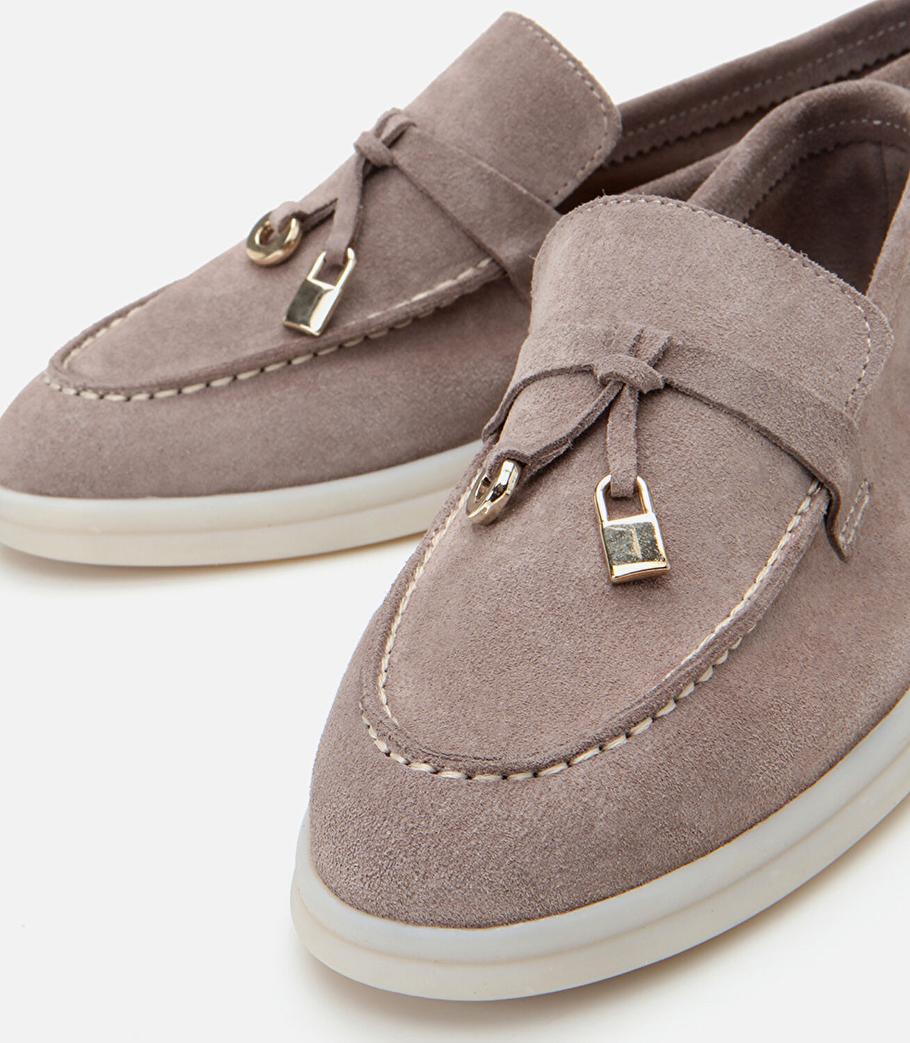Kadın Süet Deri Vizon Klasik Loafer