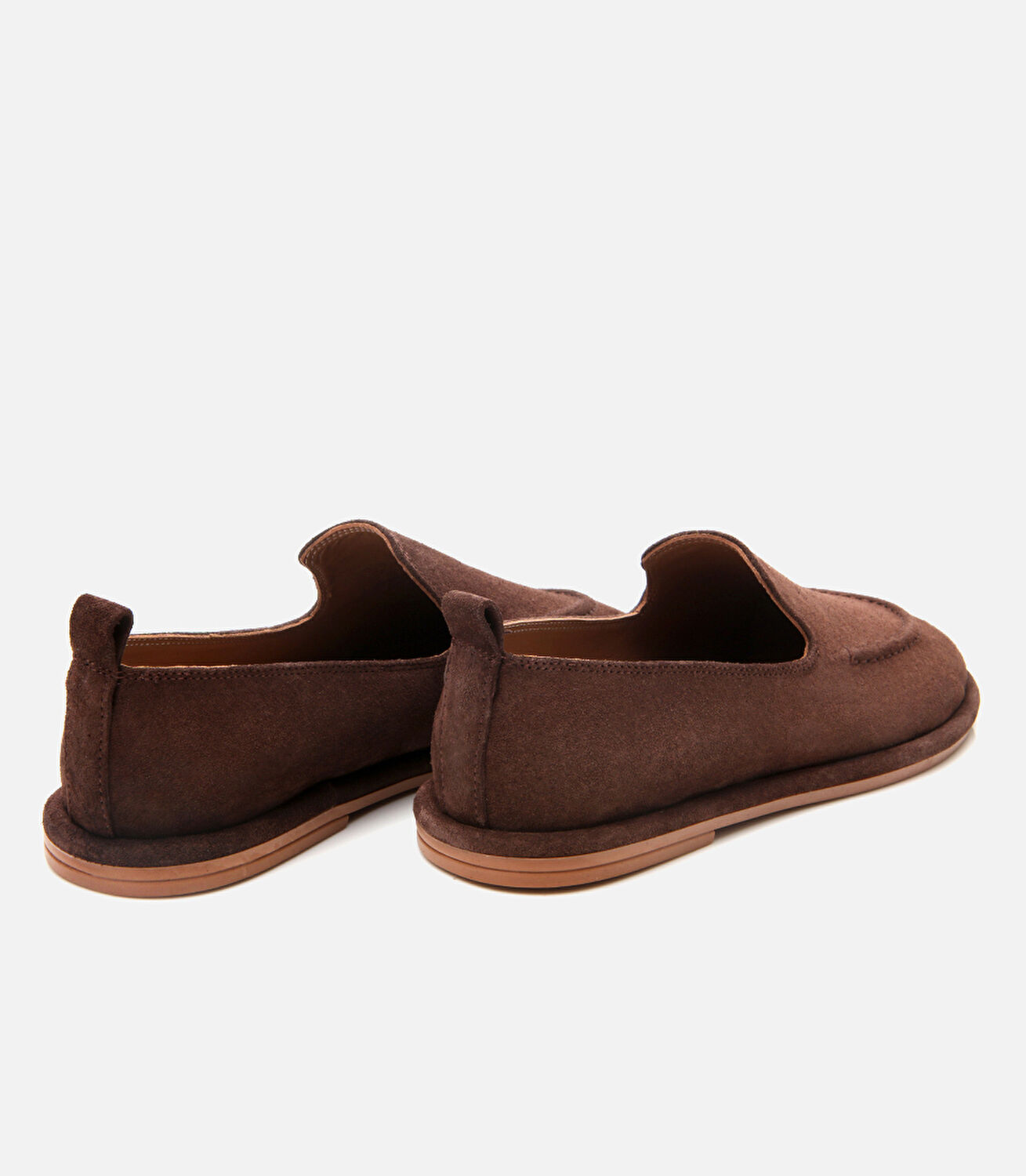Kadın Süet Deri Kahverengi Günlük Loafer
