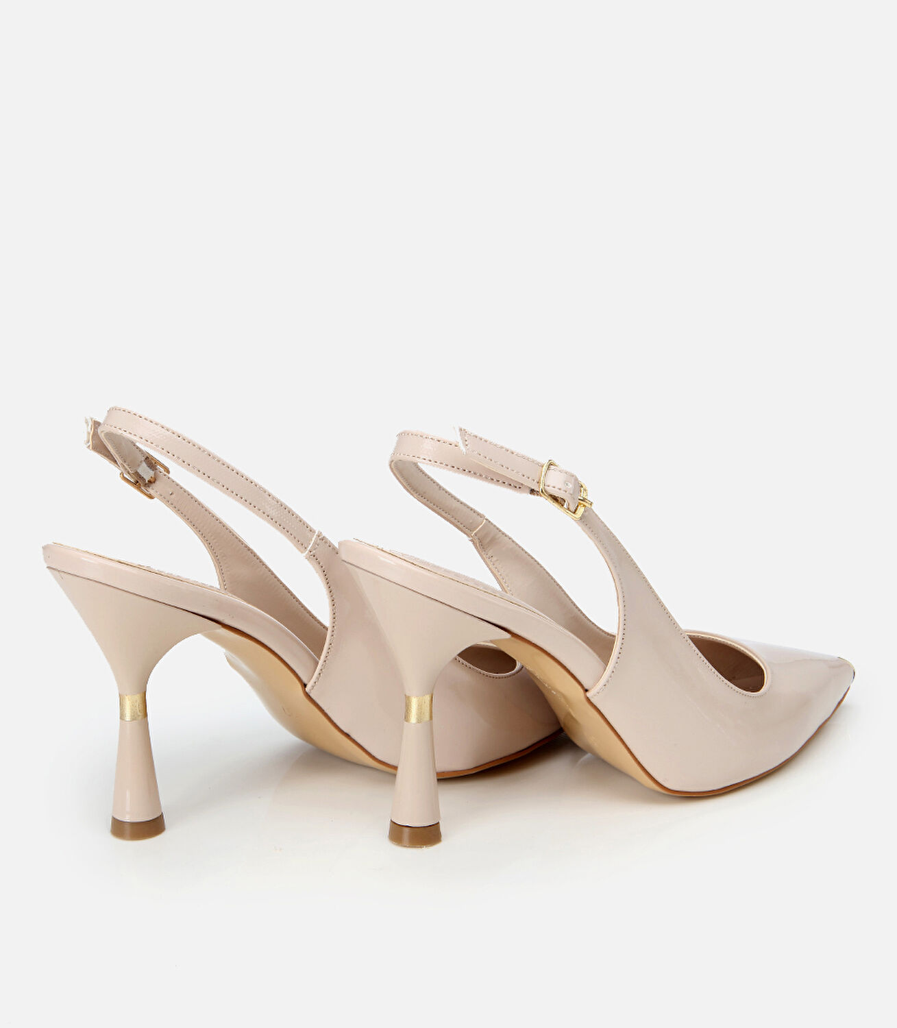 Kadın Rugan Bej Stiletto