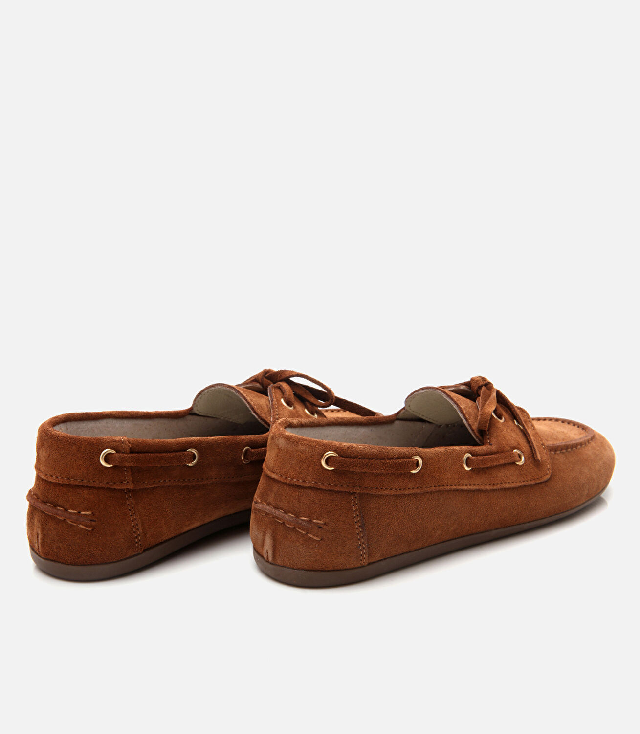 Kadın Deri Taba Bağcıklı Günlük Loafer