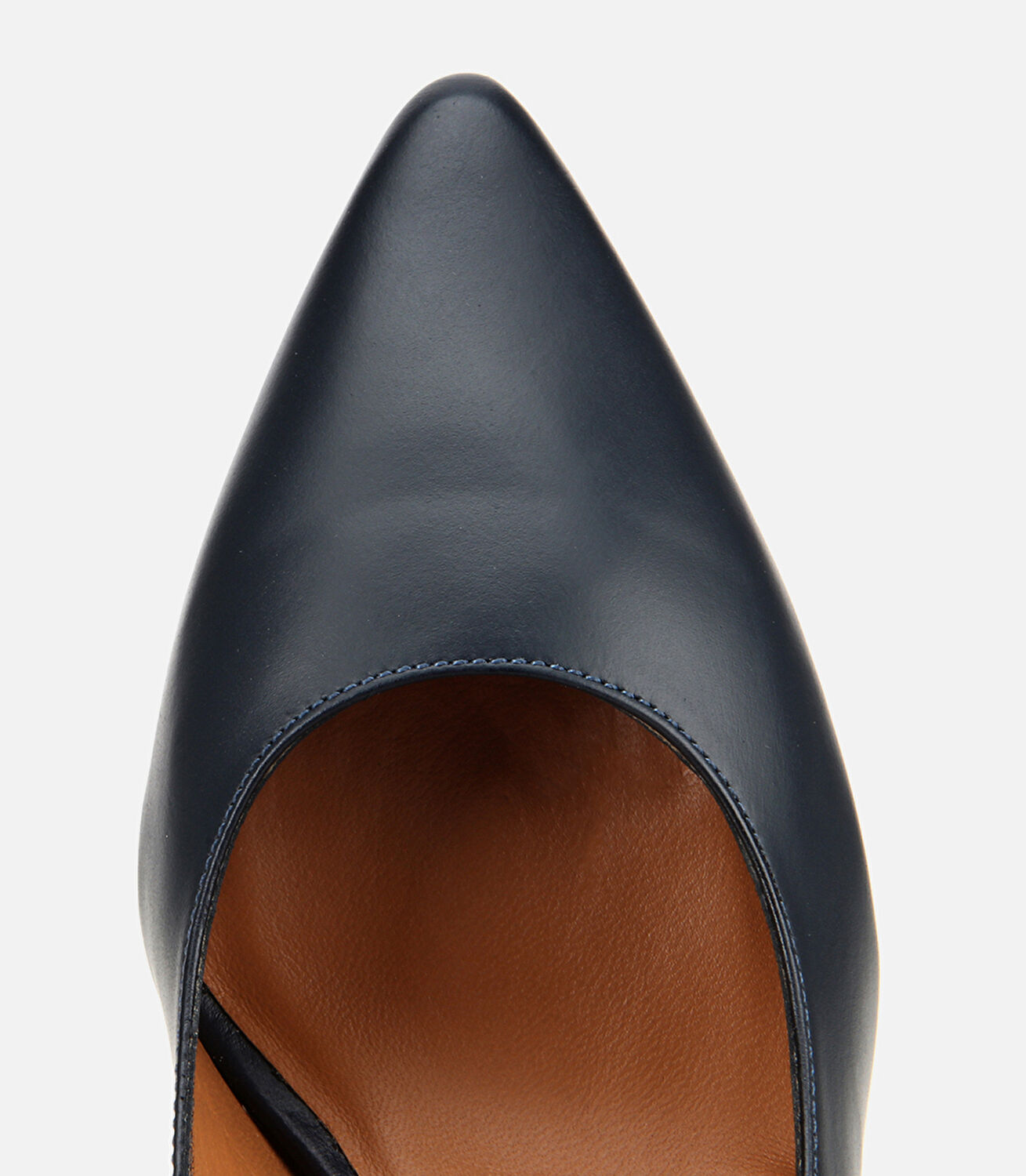 Kadın Deri Lacivert Esnek Tabanlı İnce Topuklu Stiletto