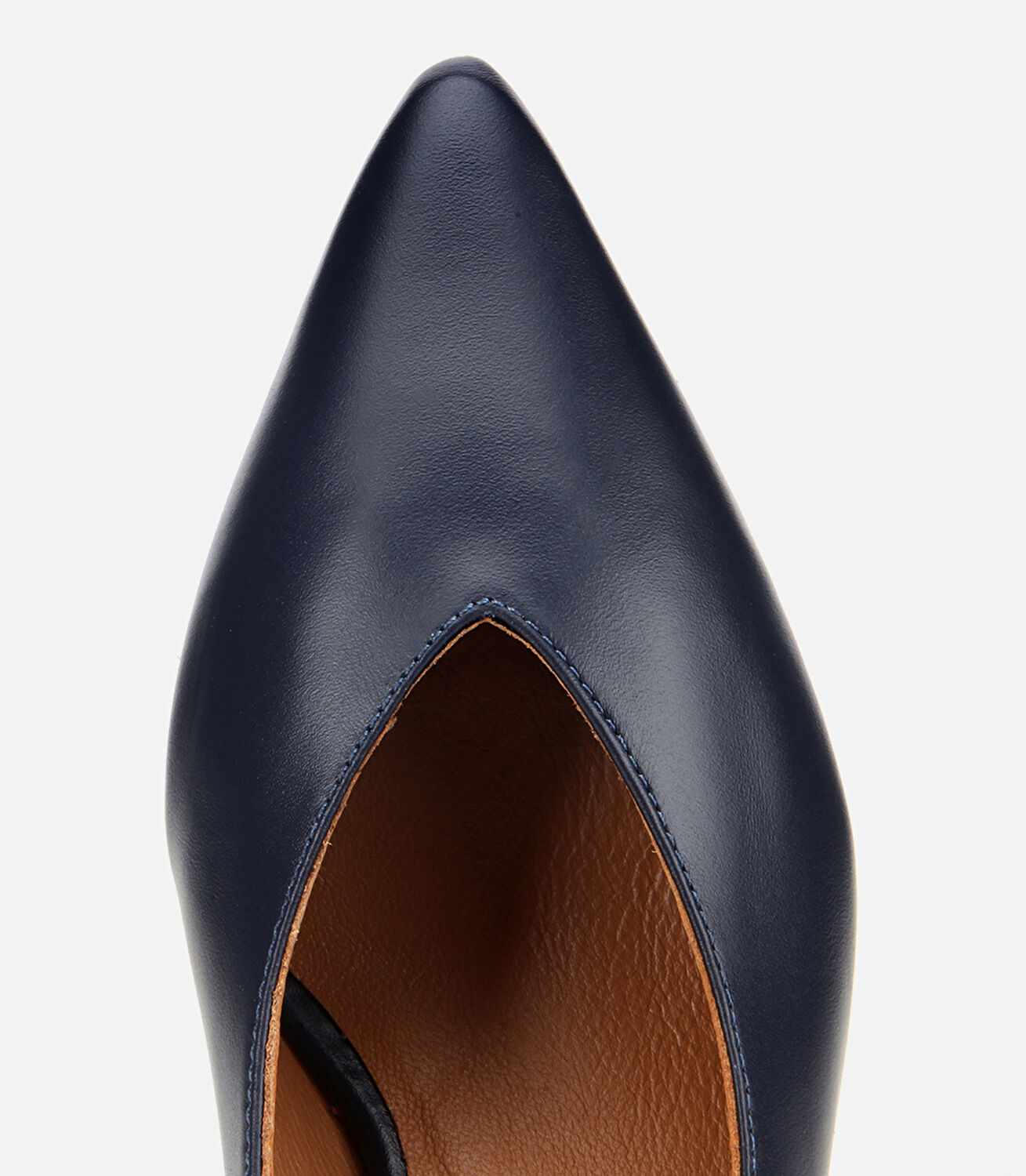 Kadın Deri Lacivert İnce Topuklu Stiletto