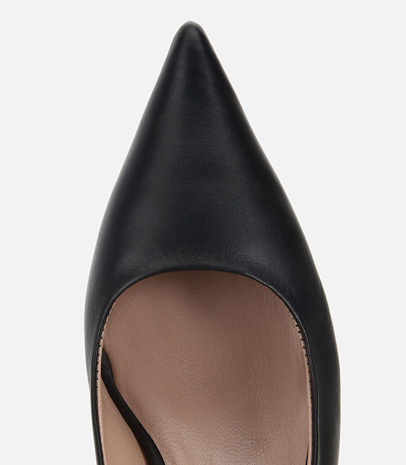 Kadın Deri Siyah İnce Kısa Topuklu Stiletto
