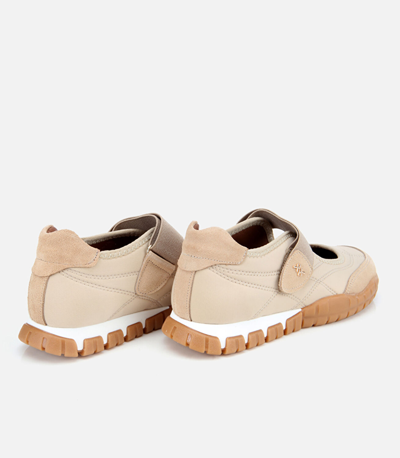 Kadın Süet Deri Bej Rahat Tabanlı Comfort Ayakkabı