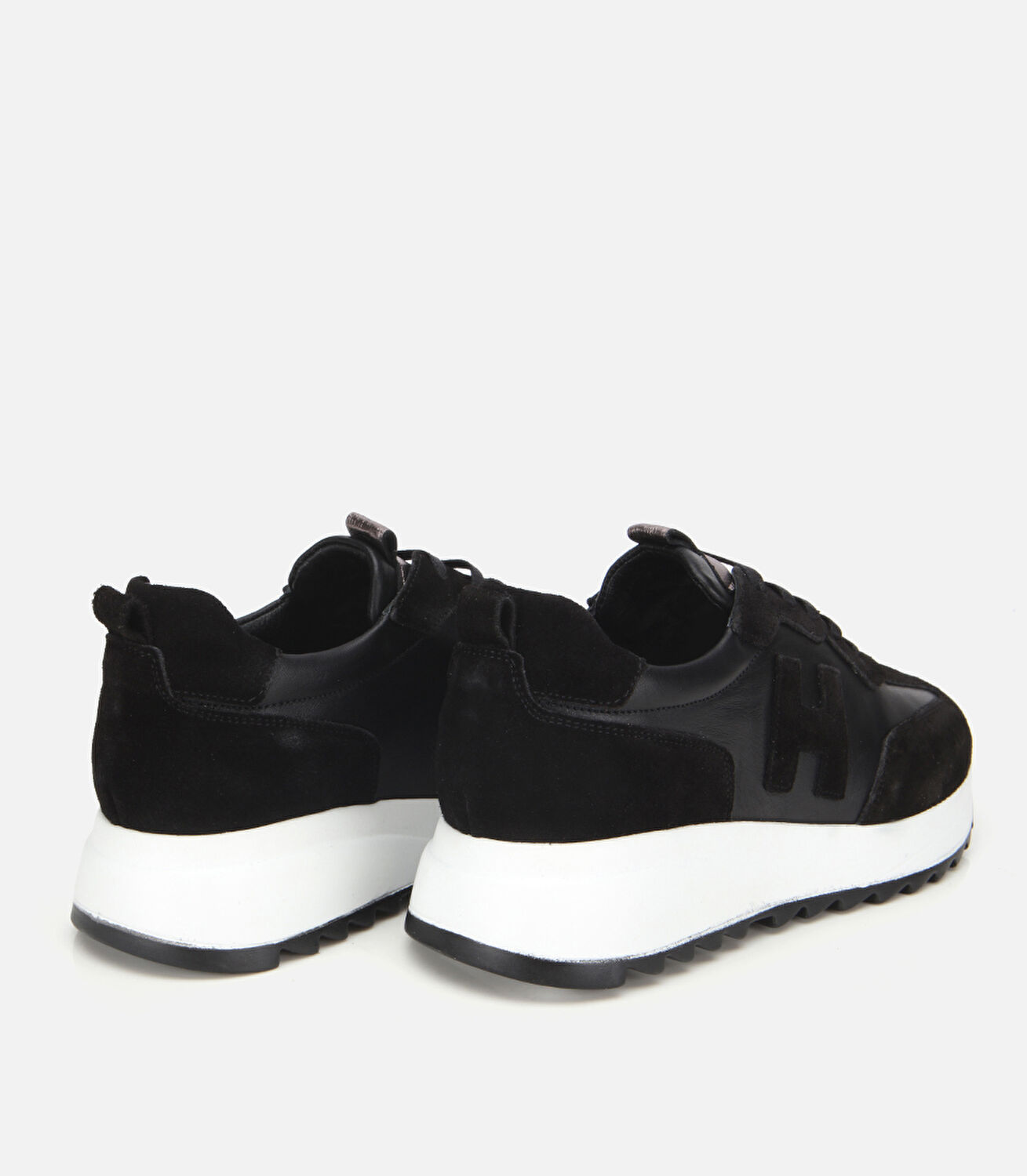 Kadın Süet Deri Siyah Comfort Spor Ayakkabı