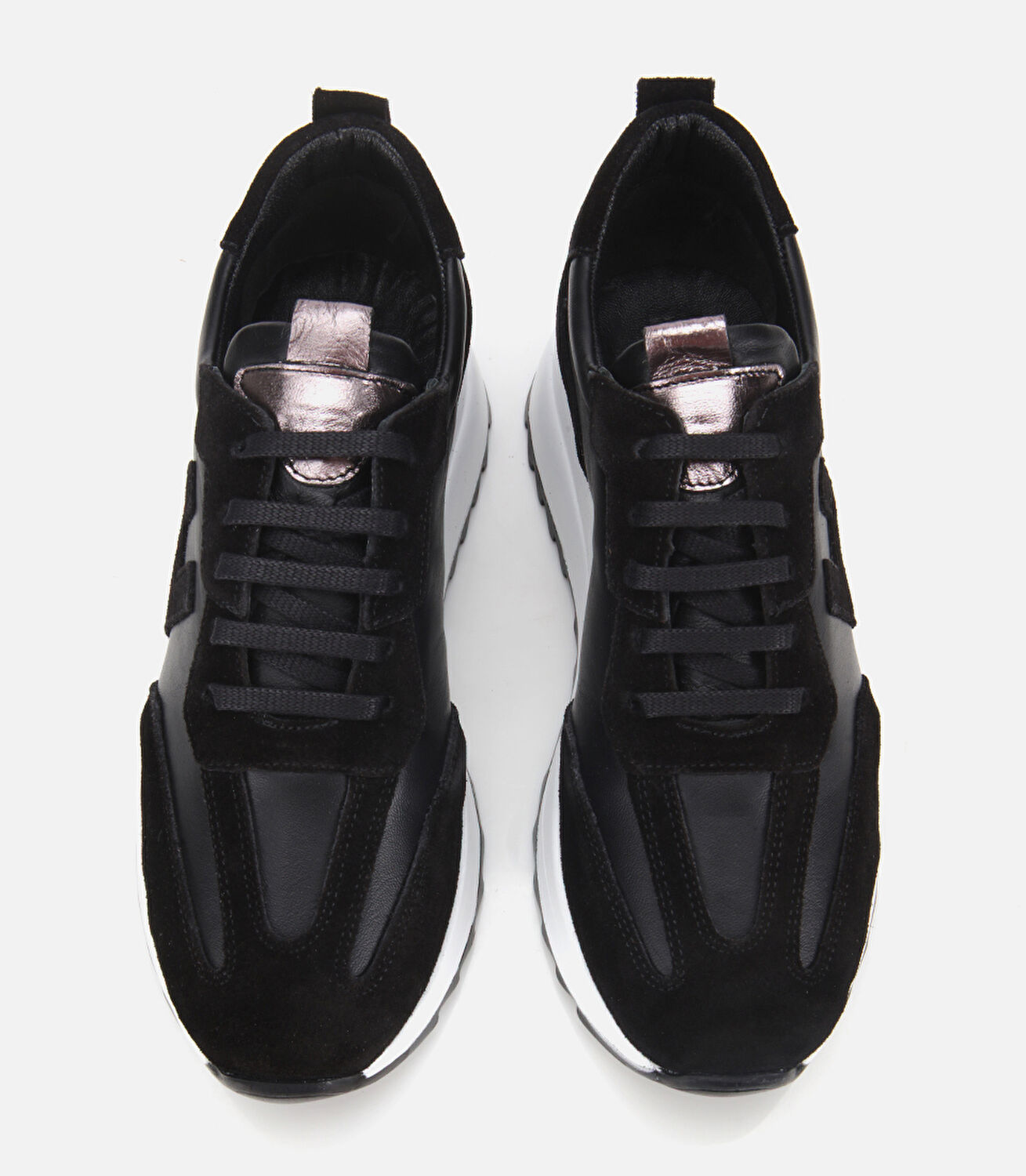 Kadın Süet Deri Siyah Comfort Spor Ayakkabı