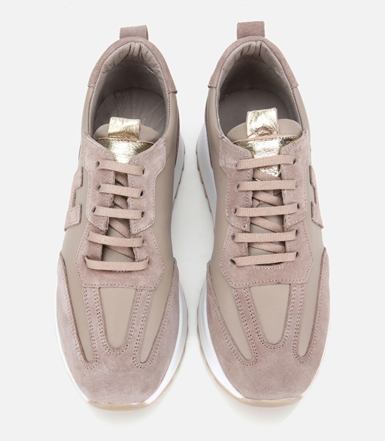 Kadın Süet Deri Bej Comfort Spor Ayakkabı