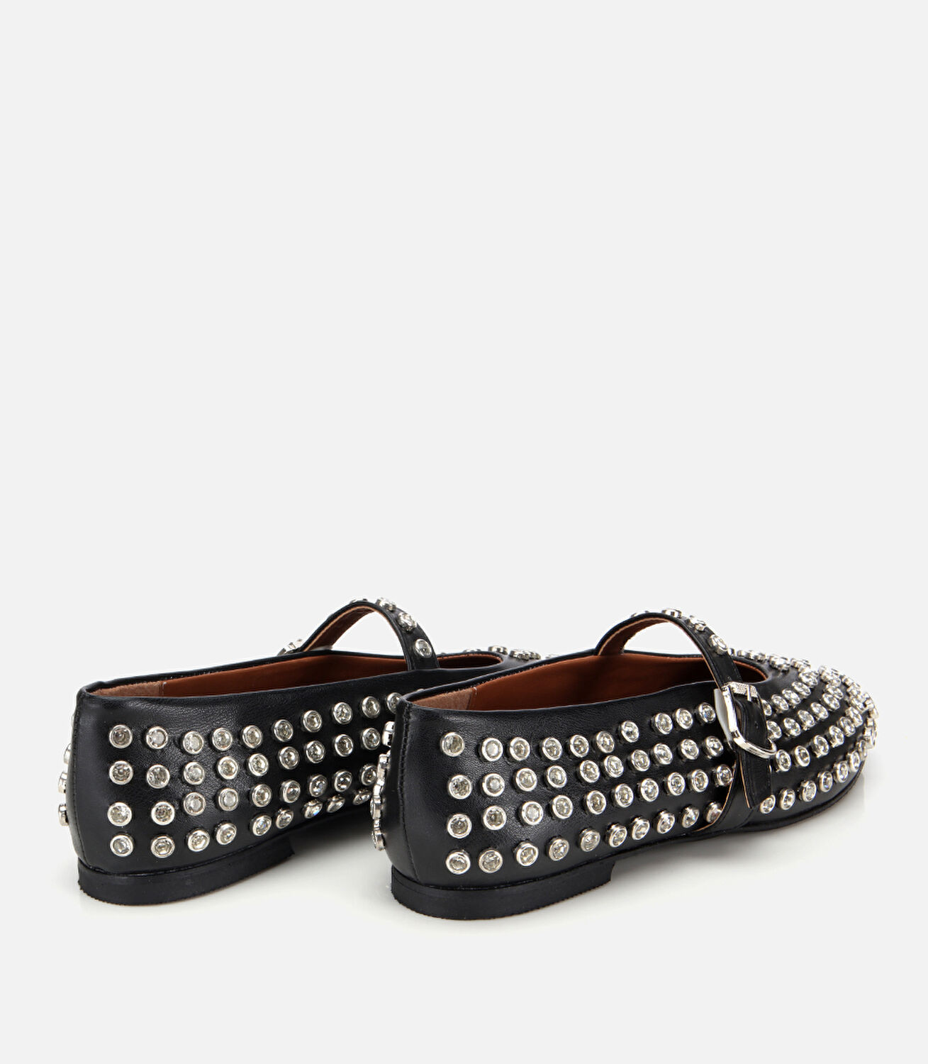 Kadın Siyah Taşlı Babet