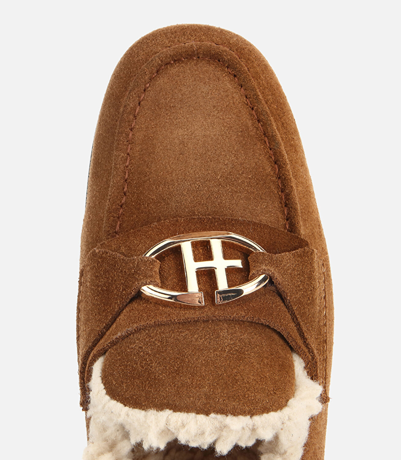 Kadın Süet Deri Taba İçi Kürklü Klasik Loafer