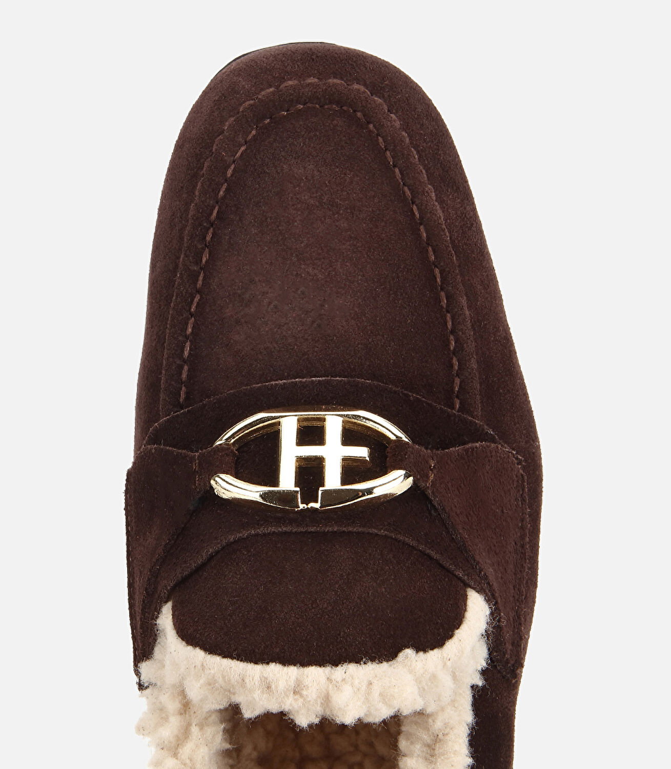 Kadın Süet Deri Kahverengi İçi Kürklü Klasik Loafer