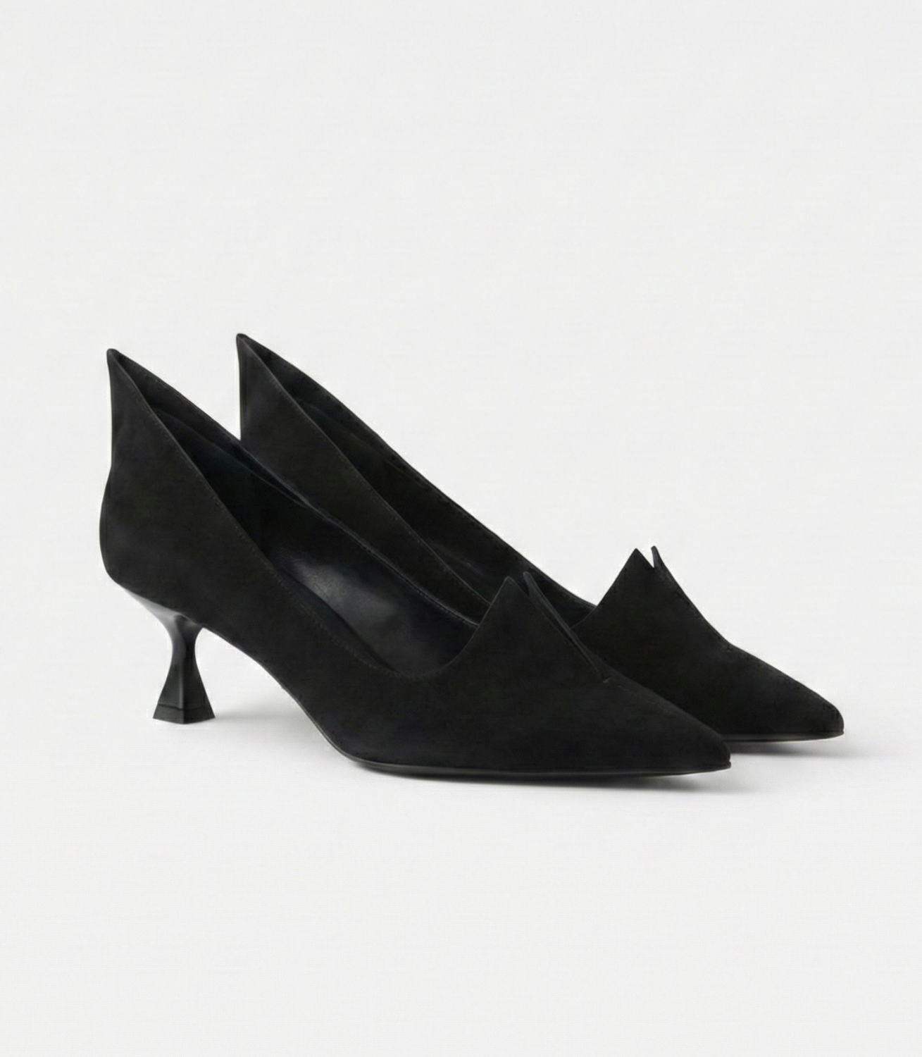 Kadın Süet Deri Sivri Burunlu Minimal Stiletto