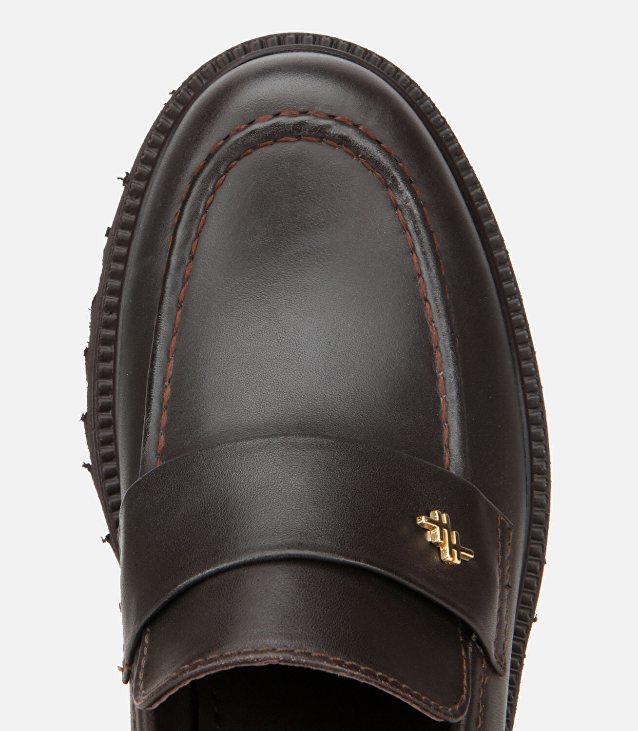 Kadın Deri Kahverengi Kalın Tabanlı Klasik Loafer