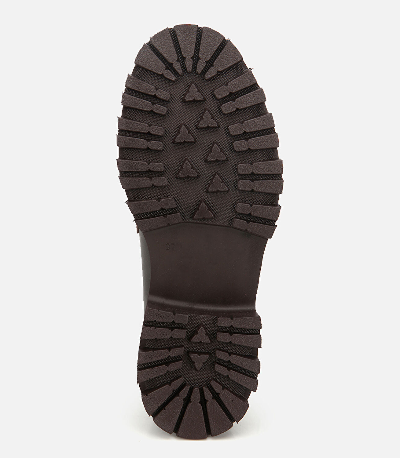 Kadın Deri Kahverengi Kalın Tabanlı Klasik Loafer