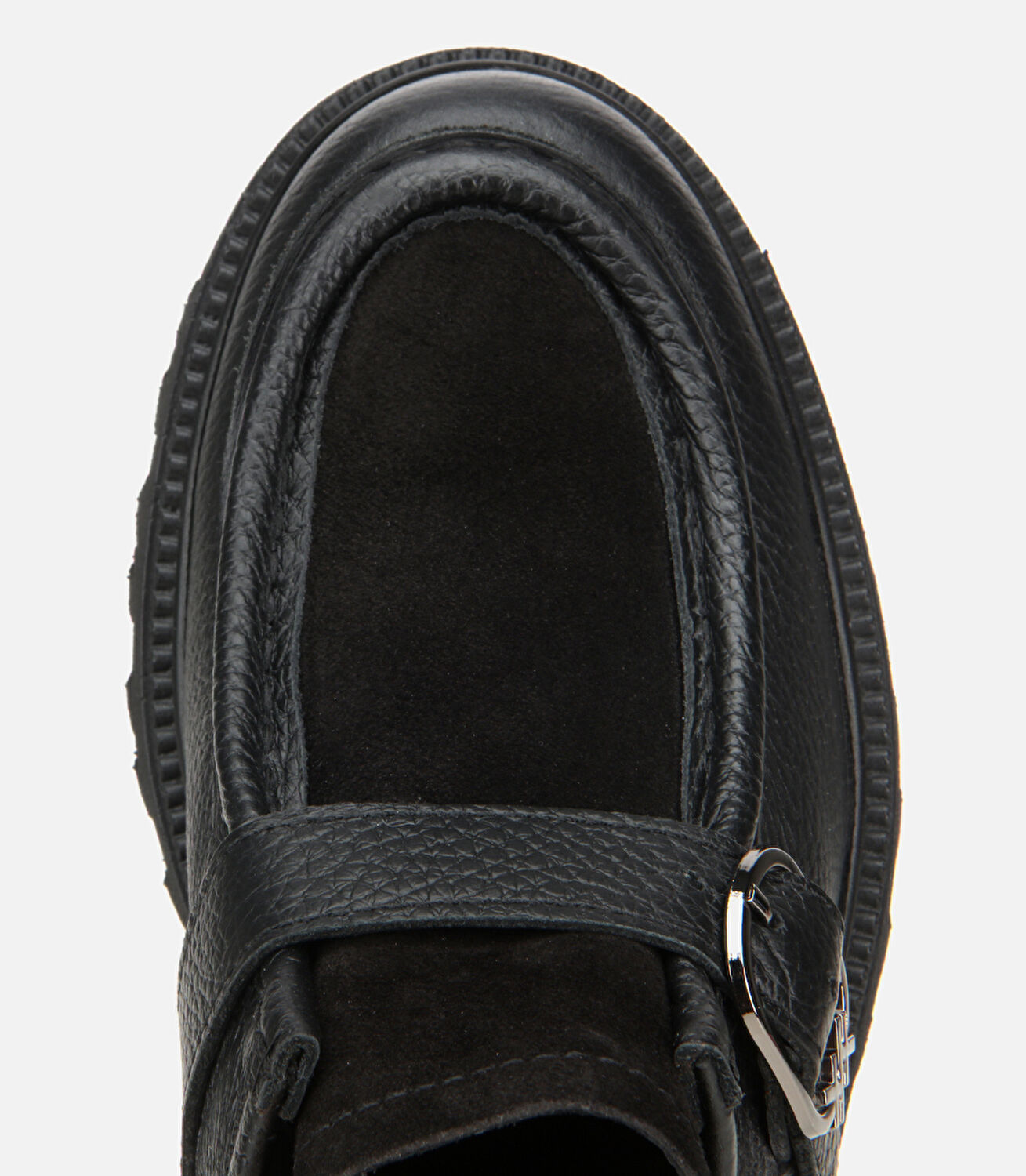 Kadın Deri Siyah Toka Detaylı Günlük Loafer