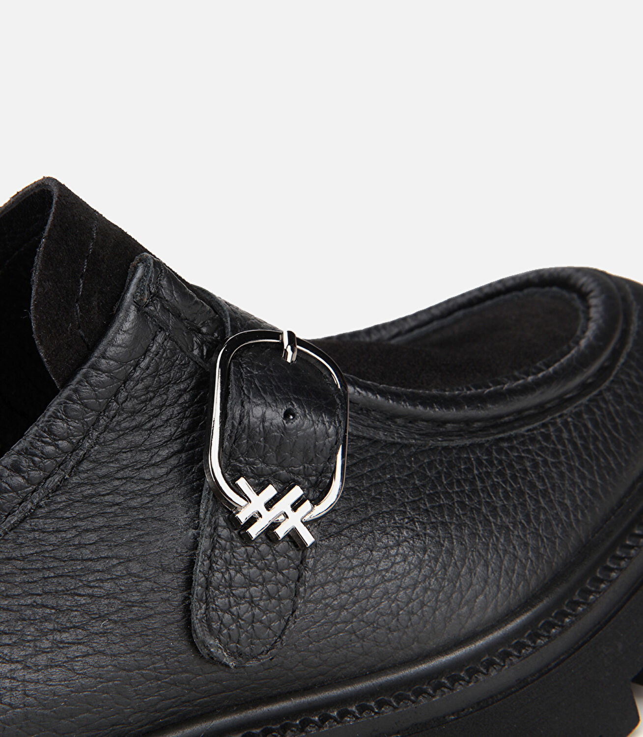 Kadın Deri Siyah Toka Detaylı Günlük Loafer